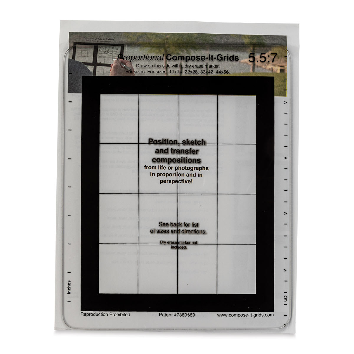 Compose It Grid - 8" x 10", Single Grid, 5:7 front of package