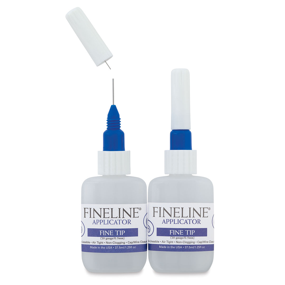 Fineline Precision Applicator Bottles and Tips, 20 Gauge Tip, 1.25 oz, Pkg of 2 