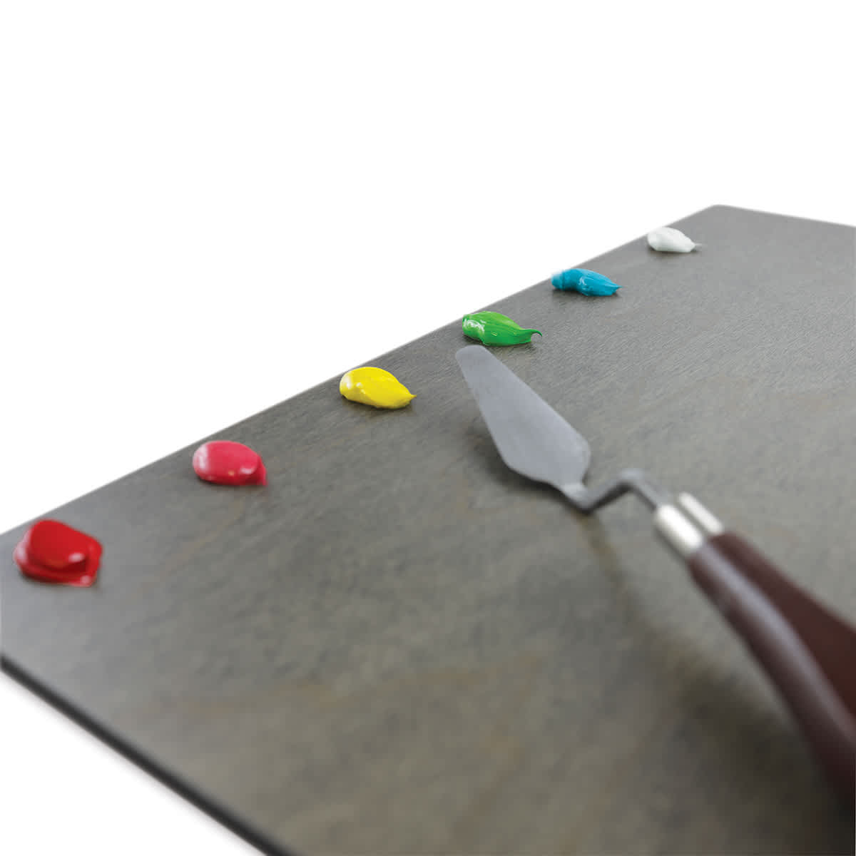 New Wave Posh Tabletop Palette - Neutral Grey, 9'' x 12'' (shown with paint and palette knife, not included)