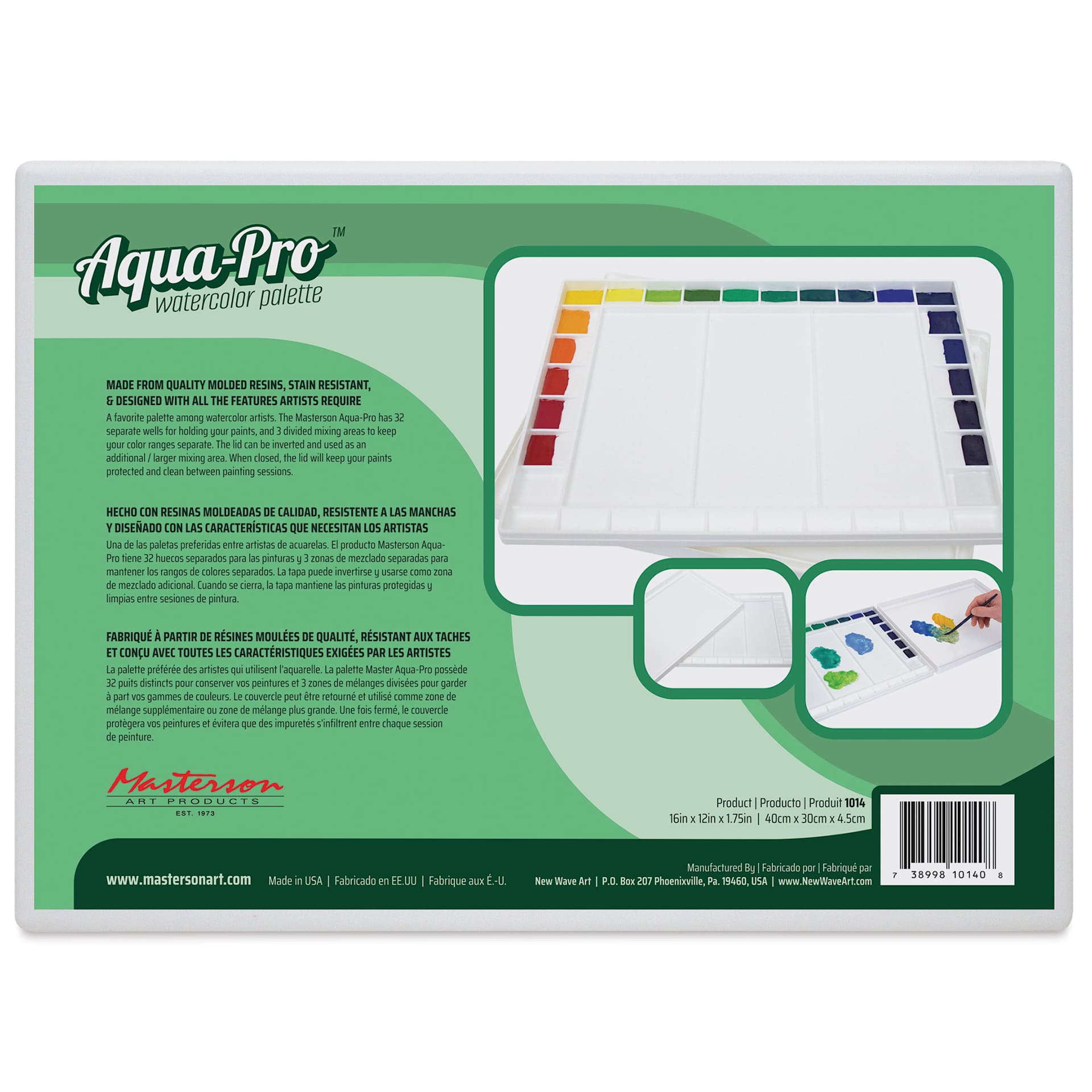 Masterson Aqua-Pro Watercolor Palette with label