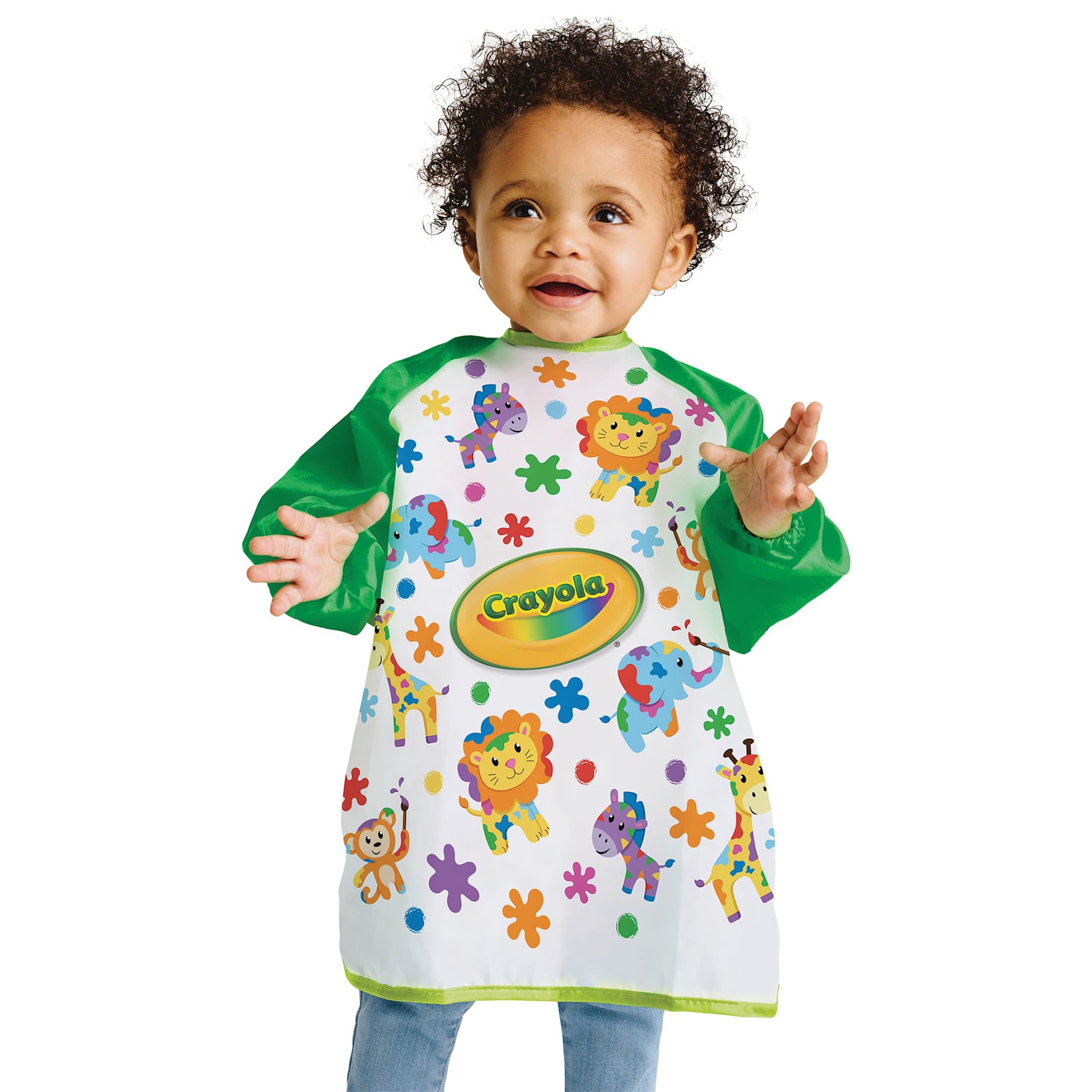 Crayola Art Smock - Toddler wearing smock
