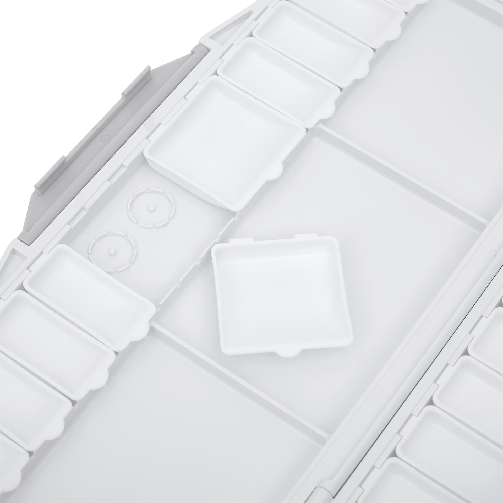 Holbein Watercolor Palette with Removable Pans - 24 Wells, large well removed from palette