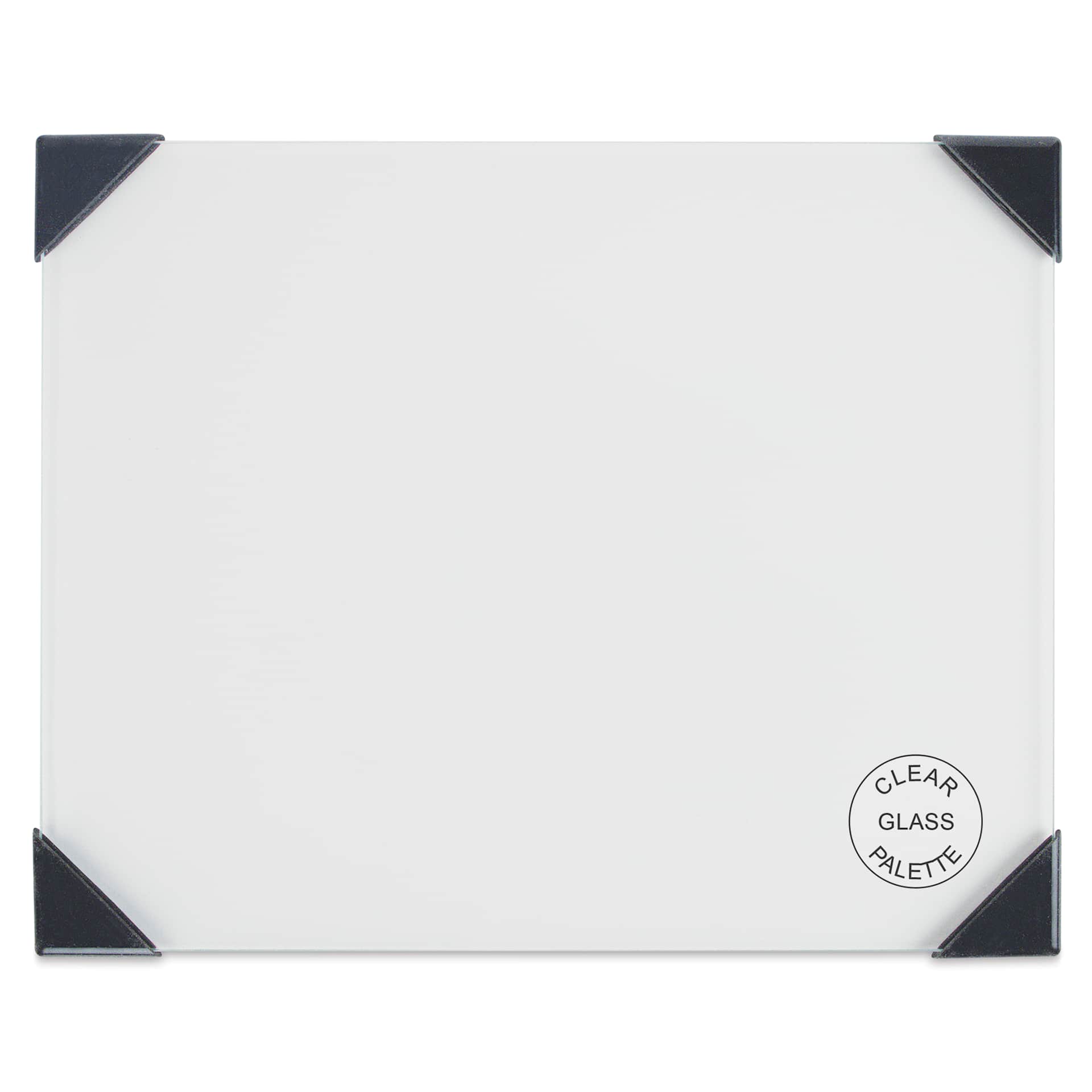 New Wave Posh Glass Tabletop Palette, Clear - 6.75" x 8.4"
