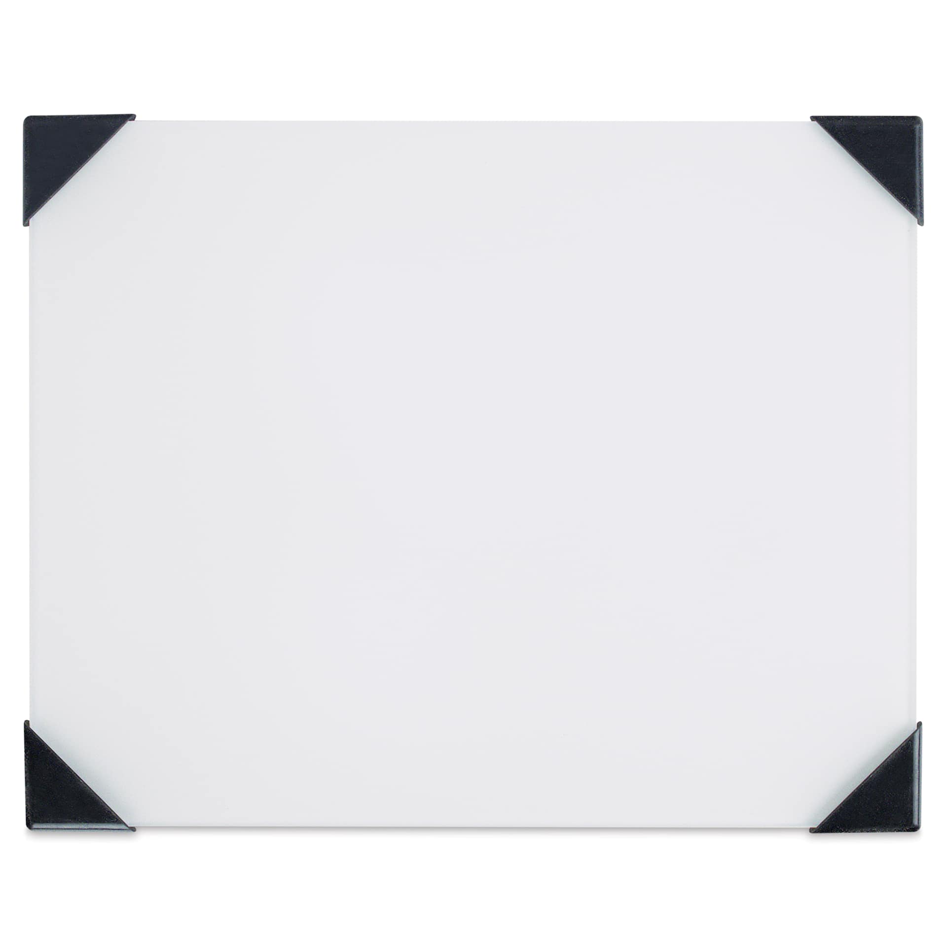 New Wave Posh Glass Tabletop Palette - White, 6.75" x 8.4"