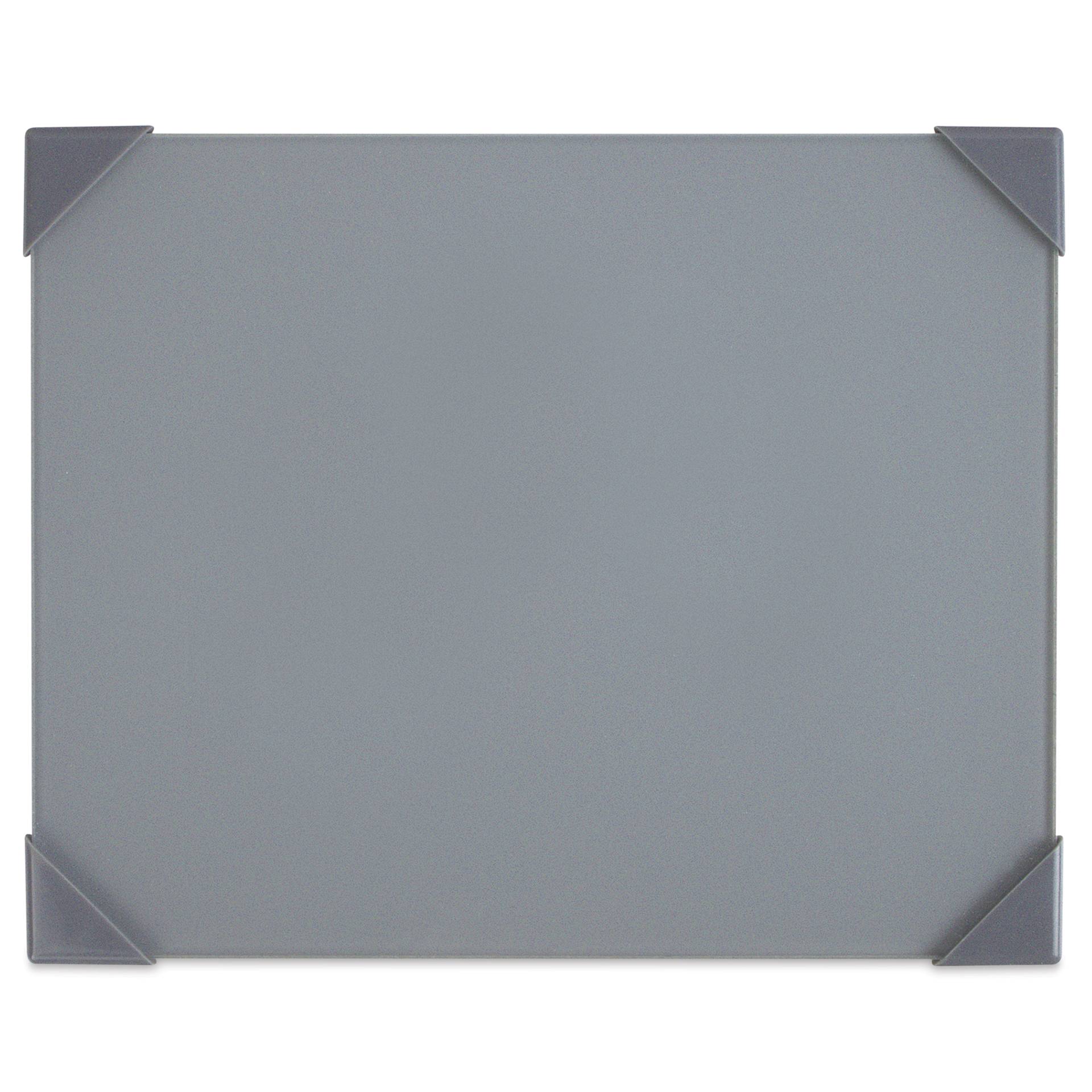 New Wave Posh Glass Tabletop Palette - Gray, 6.75" x 8.4"