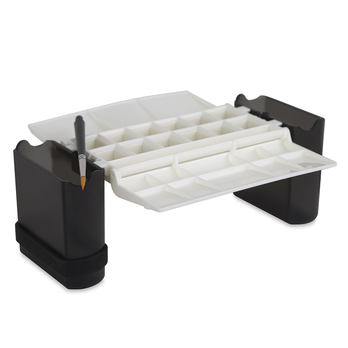 Portable Painter Watercolor Palette - Left angle view of open and assembled Palette