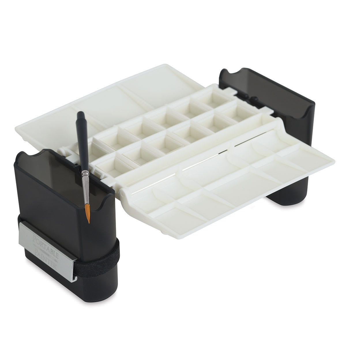 Portable Painter Watercolor Palette - Top angled view of open and assembled Palette