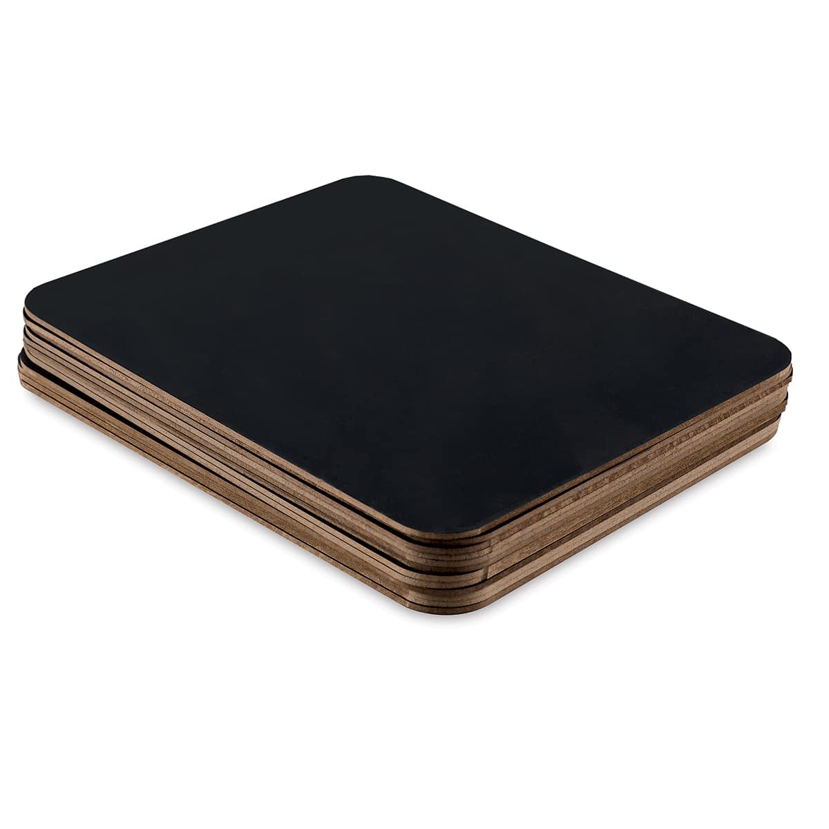 Single-Sided Black Chalkboard Learning Boards - Classpack of 12 neatly stacked