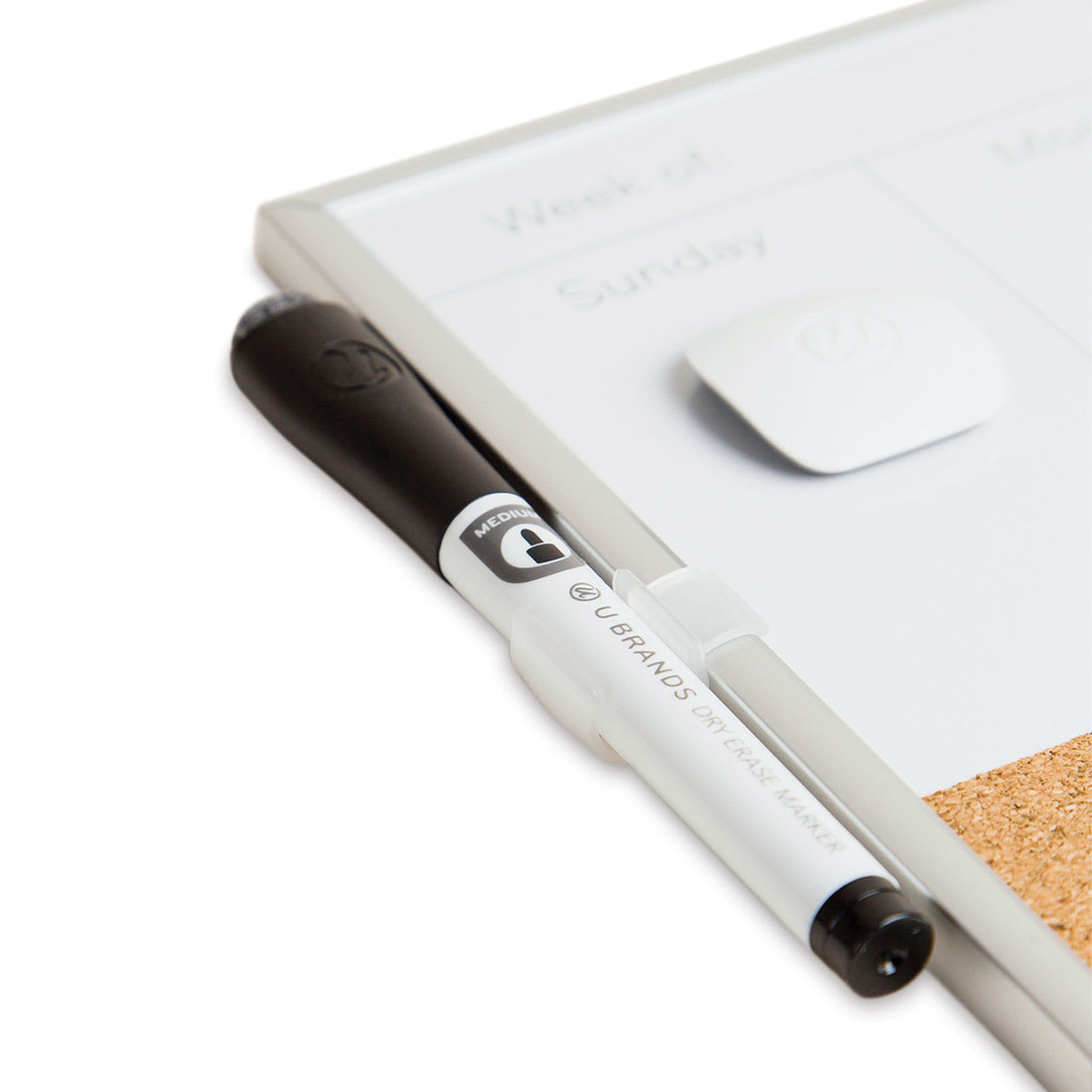 U Brands Silver Frame Weekly Calendar White Boards - Single Week