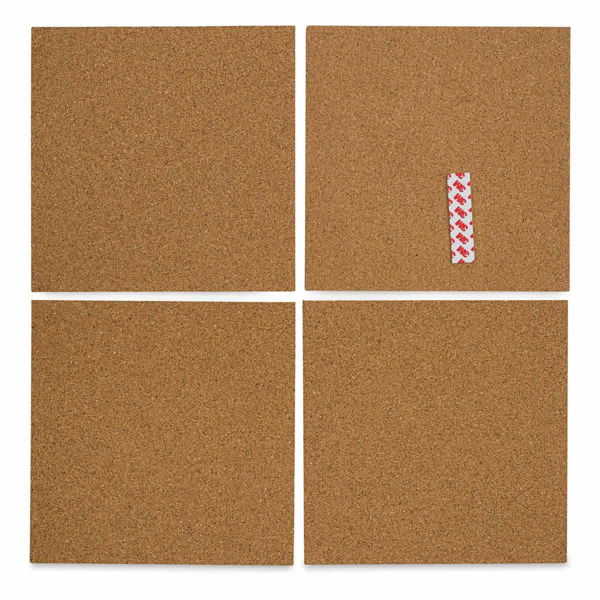U Brands Square Cork Bulletin Boards - Four Boards shown in square