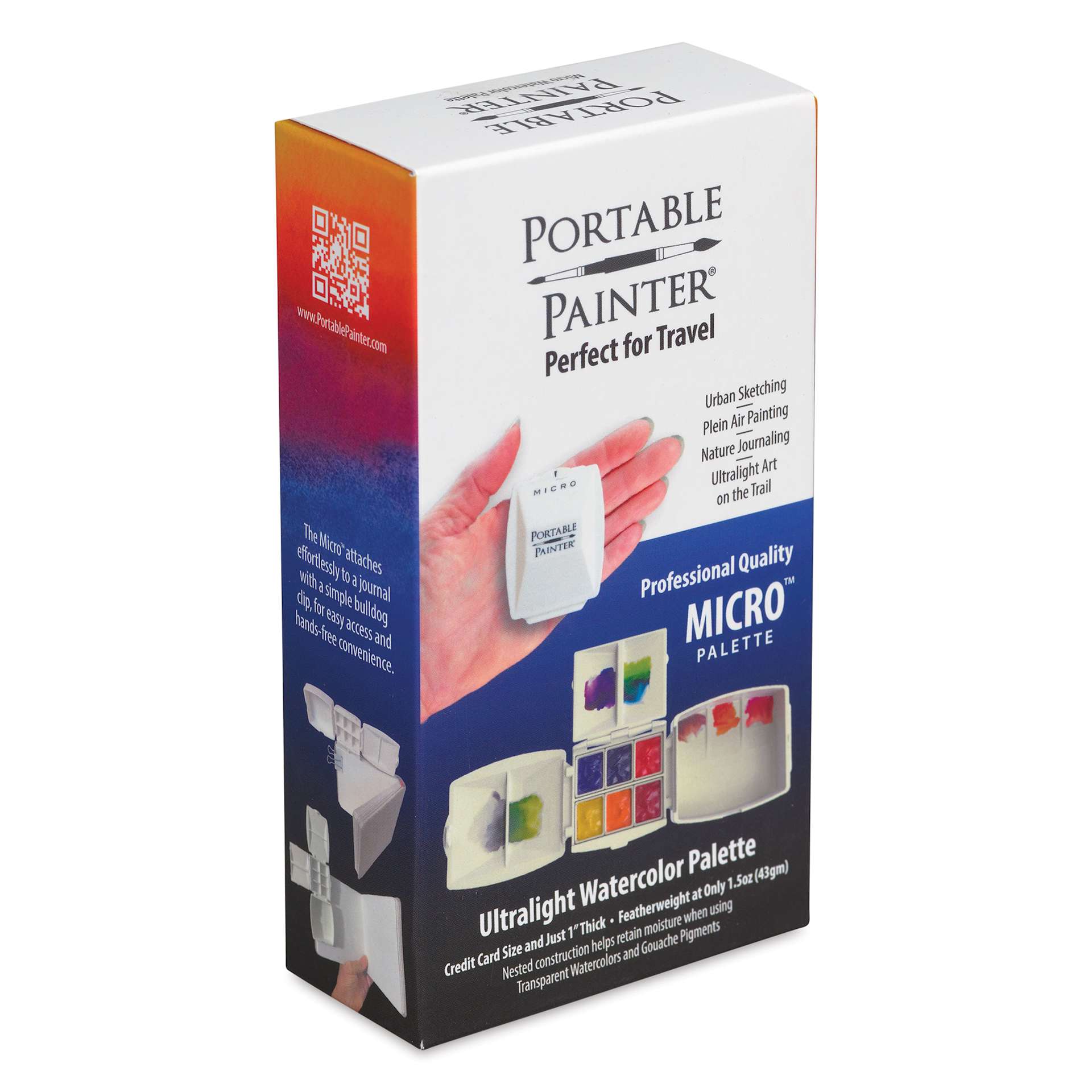Portable Painter Micro Watercolor Palette, front of the packaging