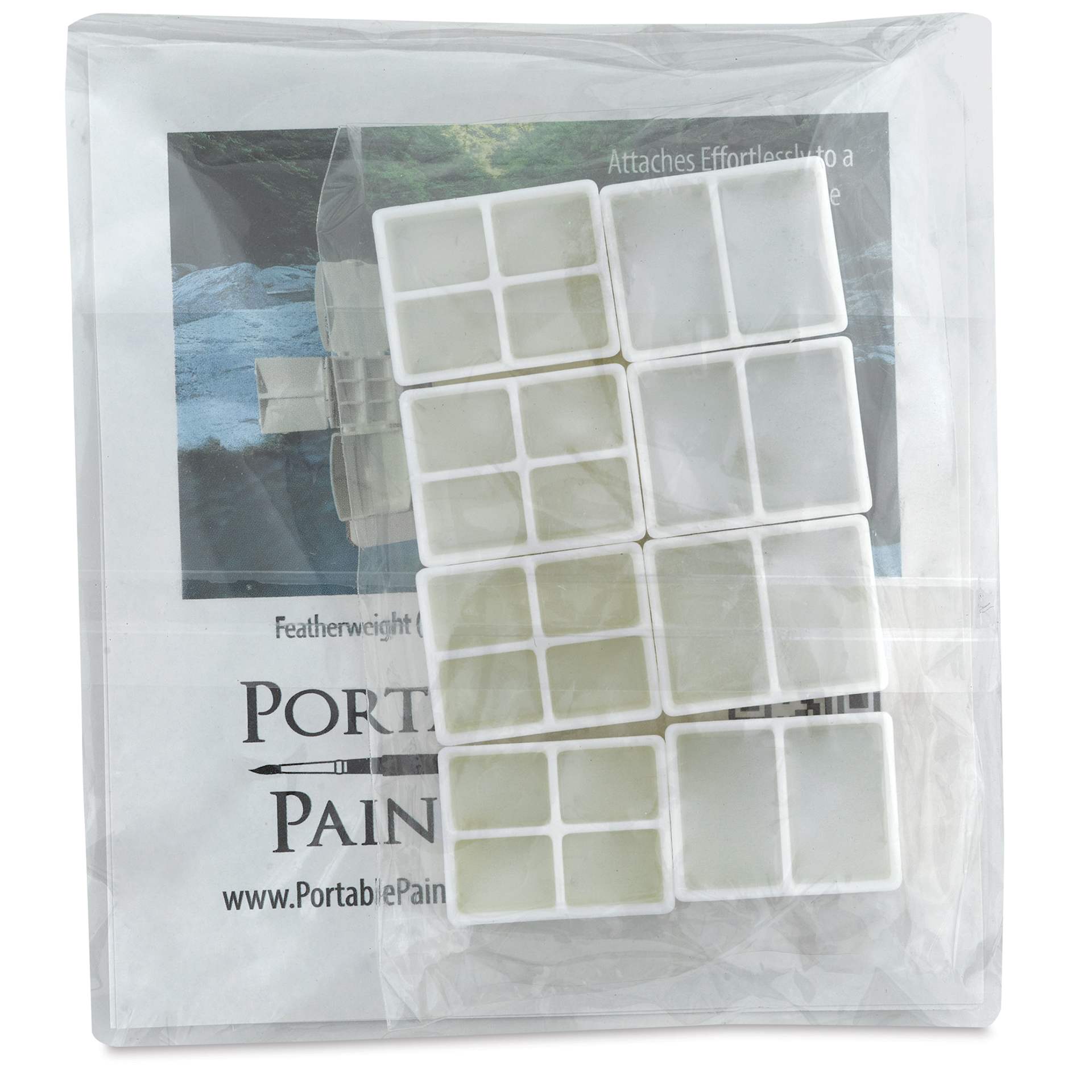 Portable Painter Watercolor Palette Pans - Micro, Set of 8, back of the packaging