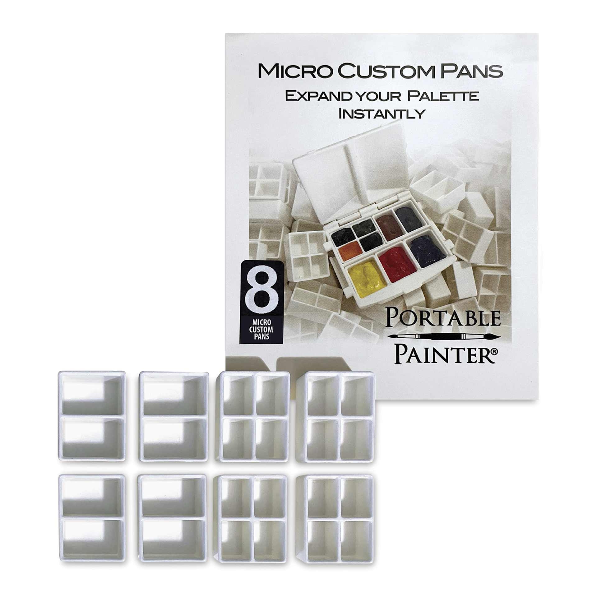Portable Painter Micro Expansion Pans - Set of 8, empty pans