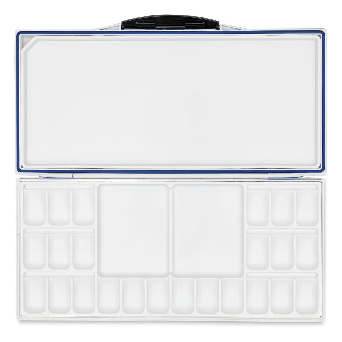 Alvin Heritage Artist 24-Well Paint Palette (open, top-view)