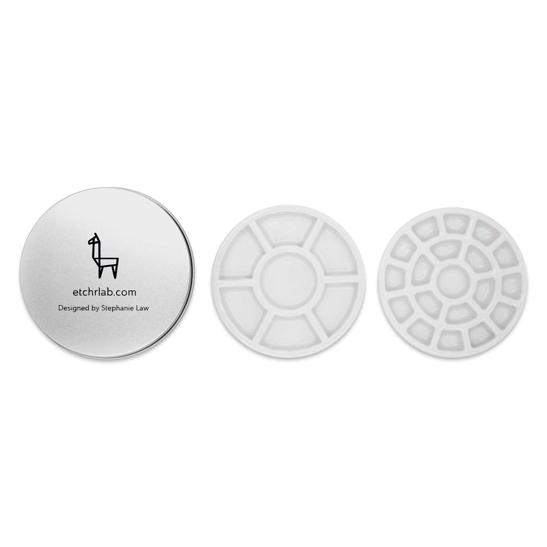 Etchr Lab Travel Mini Porcelain Palette, 19 Wells