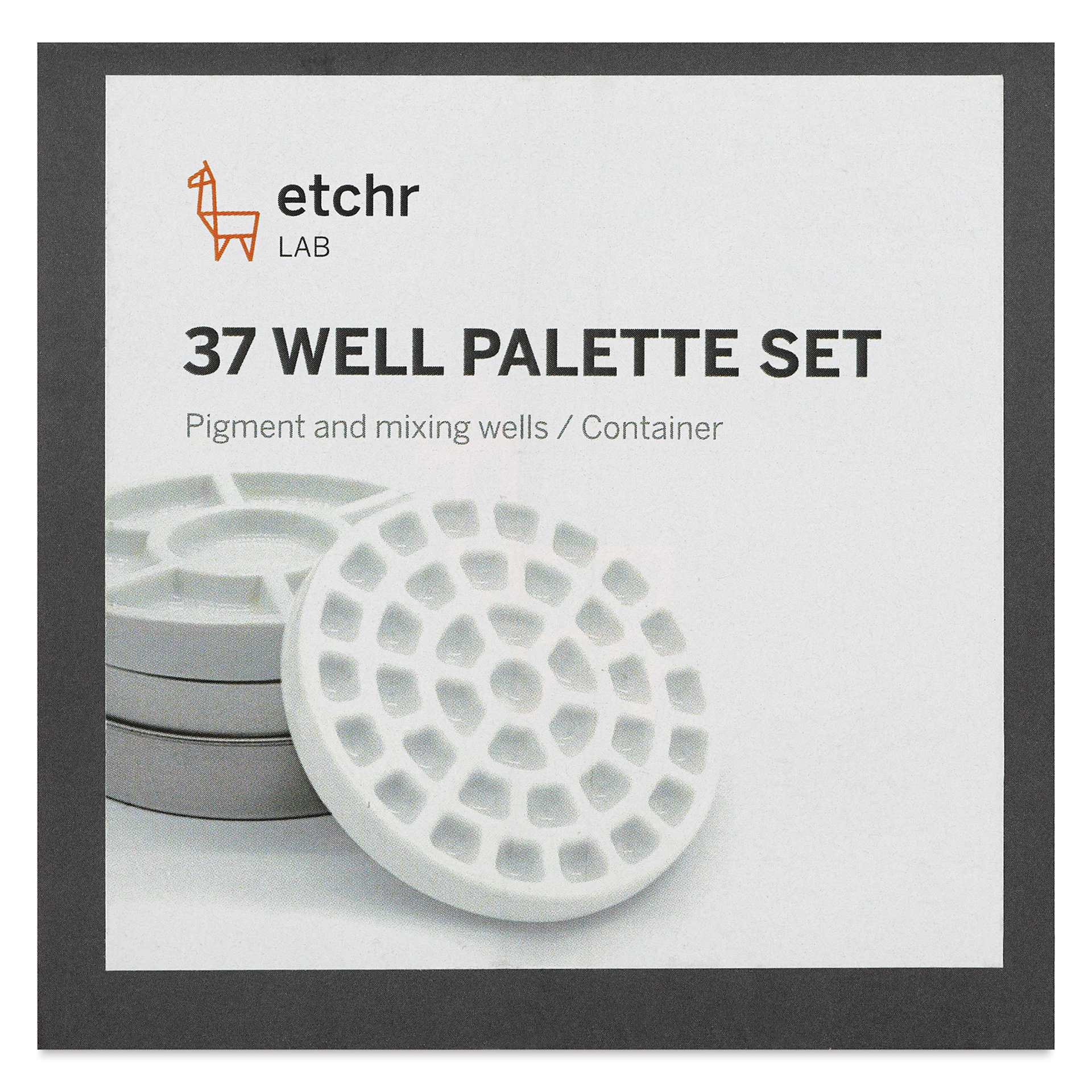 Etchr Lab Travel Mini Porcelain Palette, 37 Wells, front of packaging