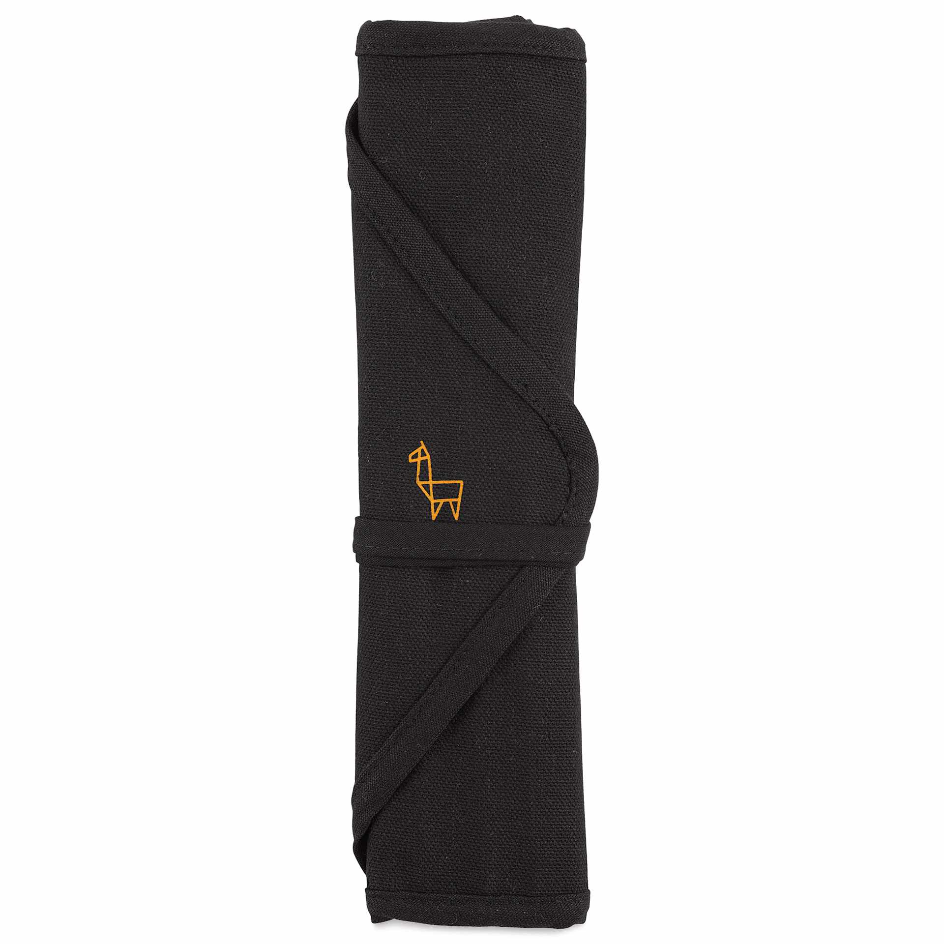 Etchr Roll-Up Brush Pouch - Black, rolled up