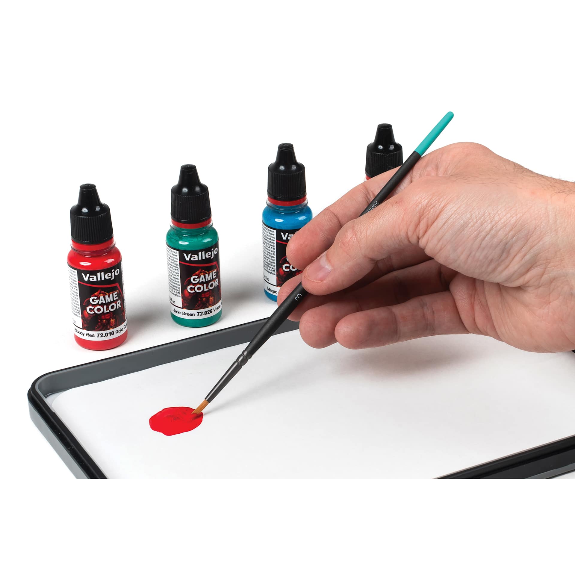 Vallejo Moisture Paper, with paint on a palette