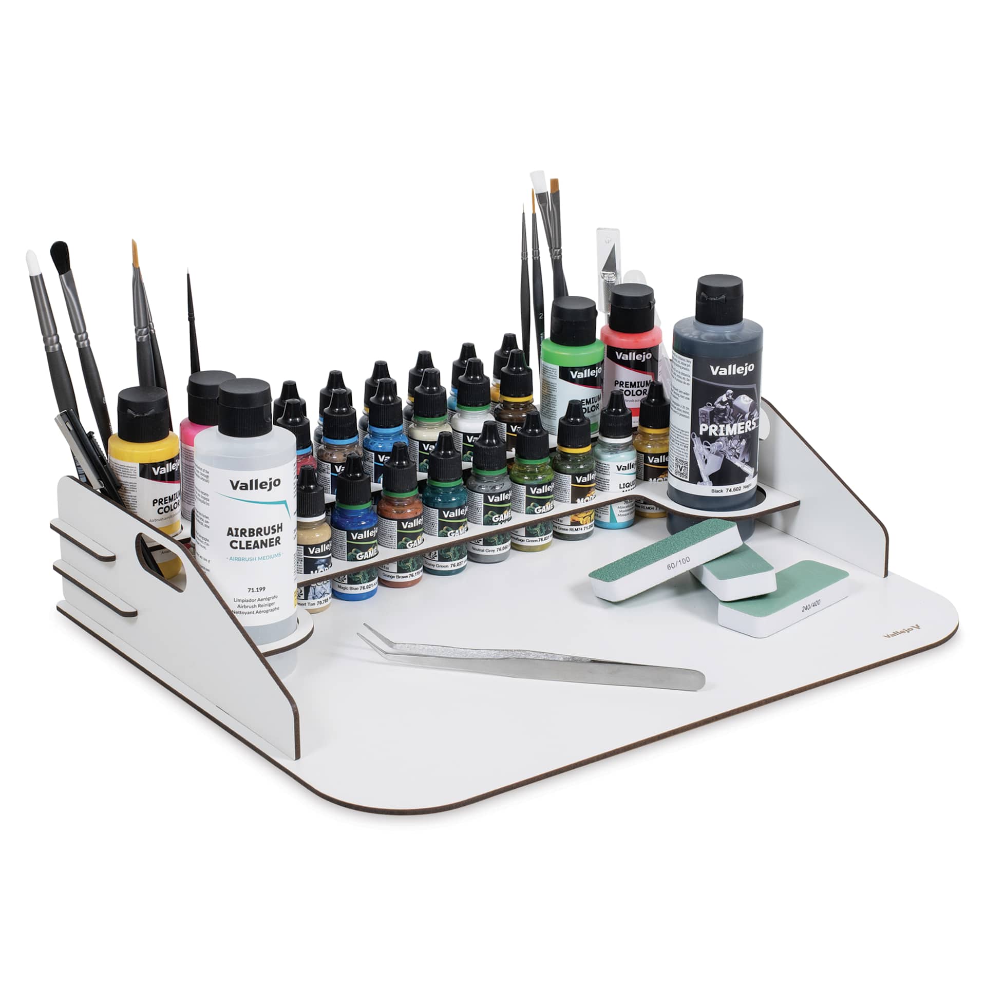 Vallejo Tabletop Module Paint Station - Large, 15.75" x 11.81" holding paints and brushes (not included)