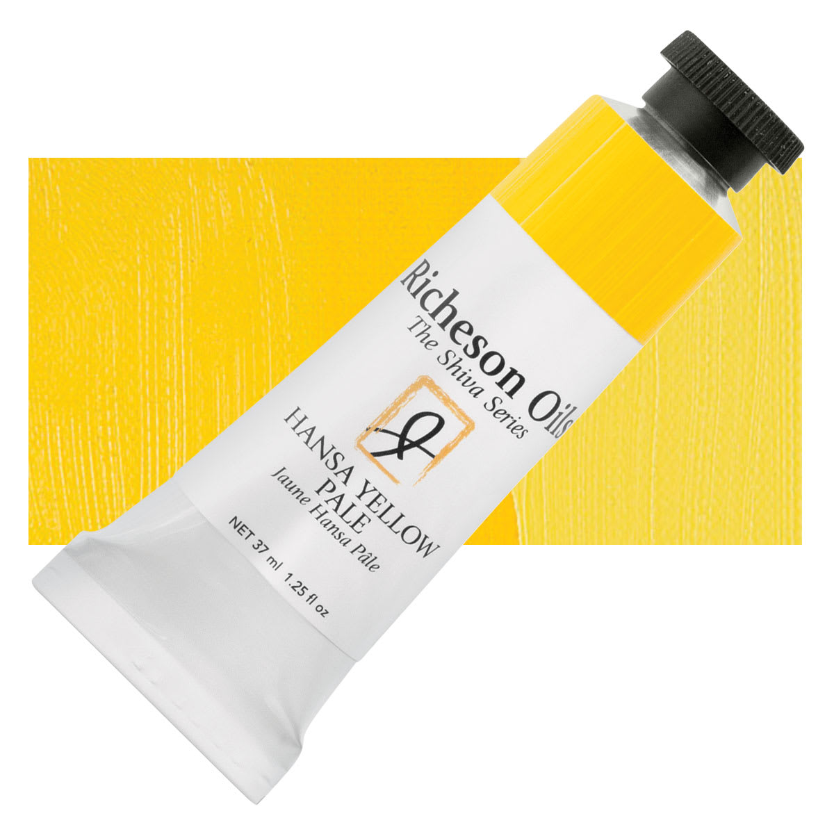 Shiva Signature Artist Oil Color - Hansa Yellow Pale, 1.25 oz Tube and swatch