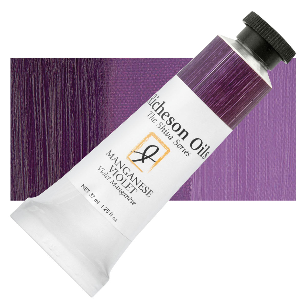 Shiva Signature Artist Oil Color - Manganese Violet, 1.25 oz Tube and swatch