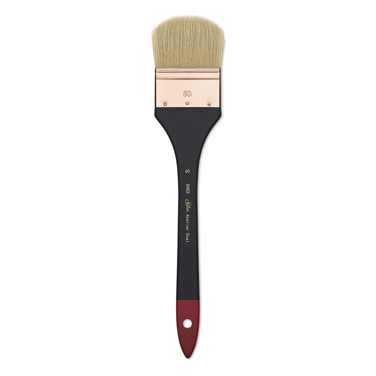 Silver Brush Atelier Hog Bristle Mottler Brushes - Single Soft Edge Brush shown upright