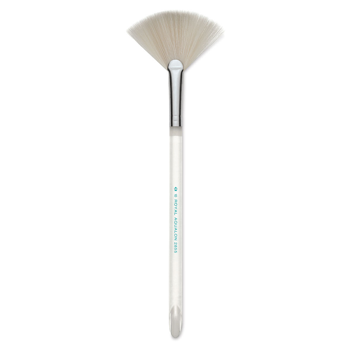 Royal & Langnickel Aqualon Soft Synthetic Fan Brush - Size 10, Short Handle full length