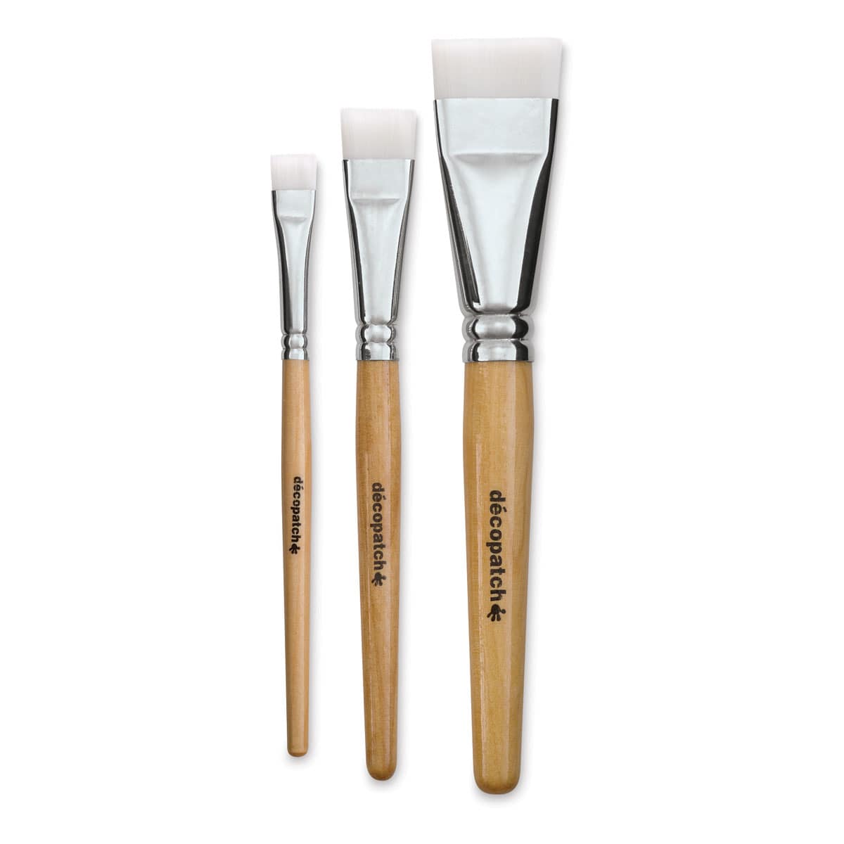 Décopatch Nylon Brush Set - Set of 3 brushes upright
