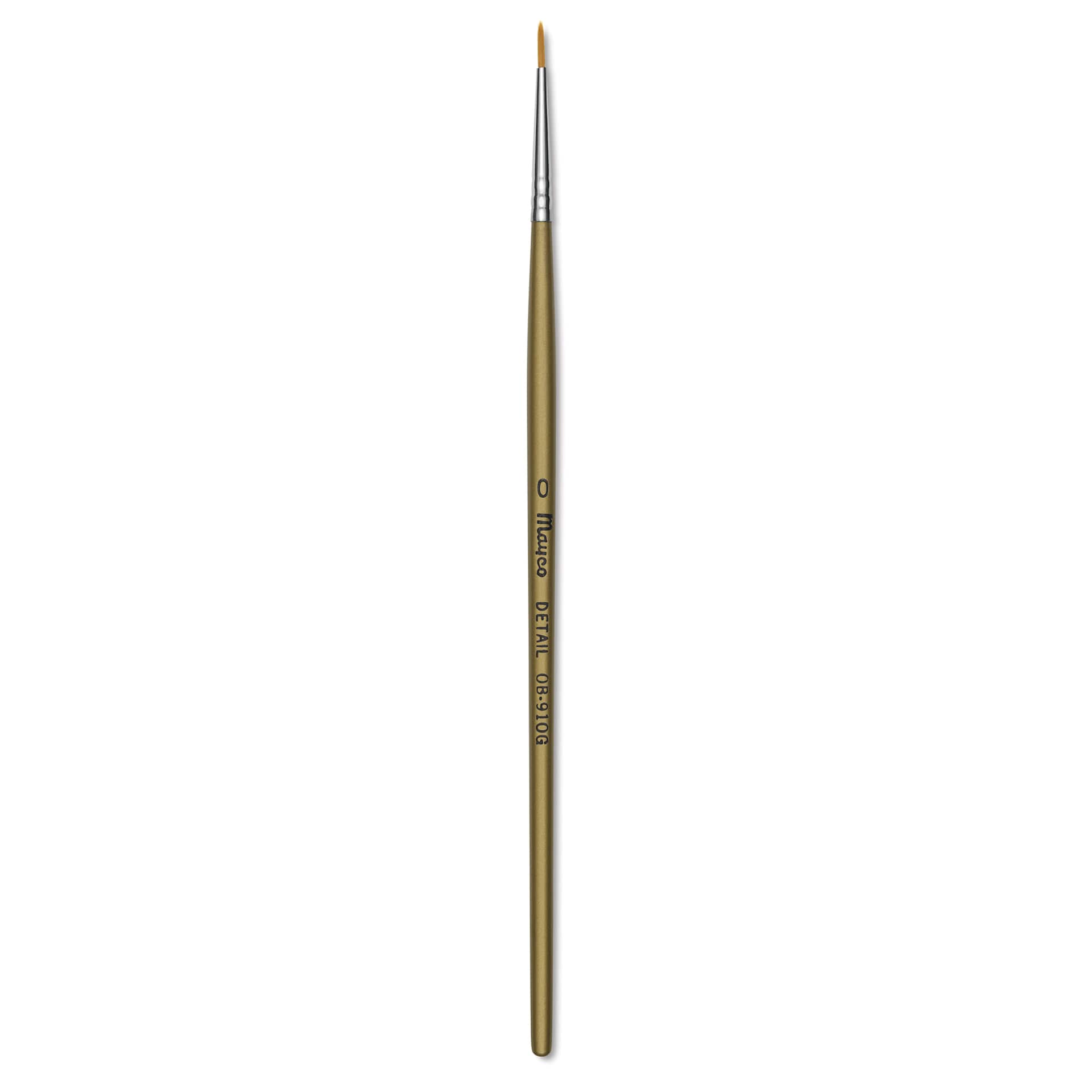 Mayco Overglaze Natural and Synthetic Blend Brush - Liner Gold, Short Handle, Size 0