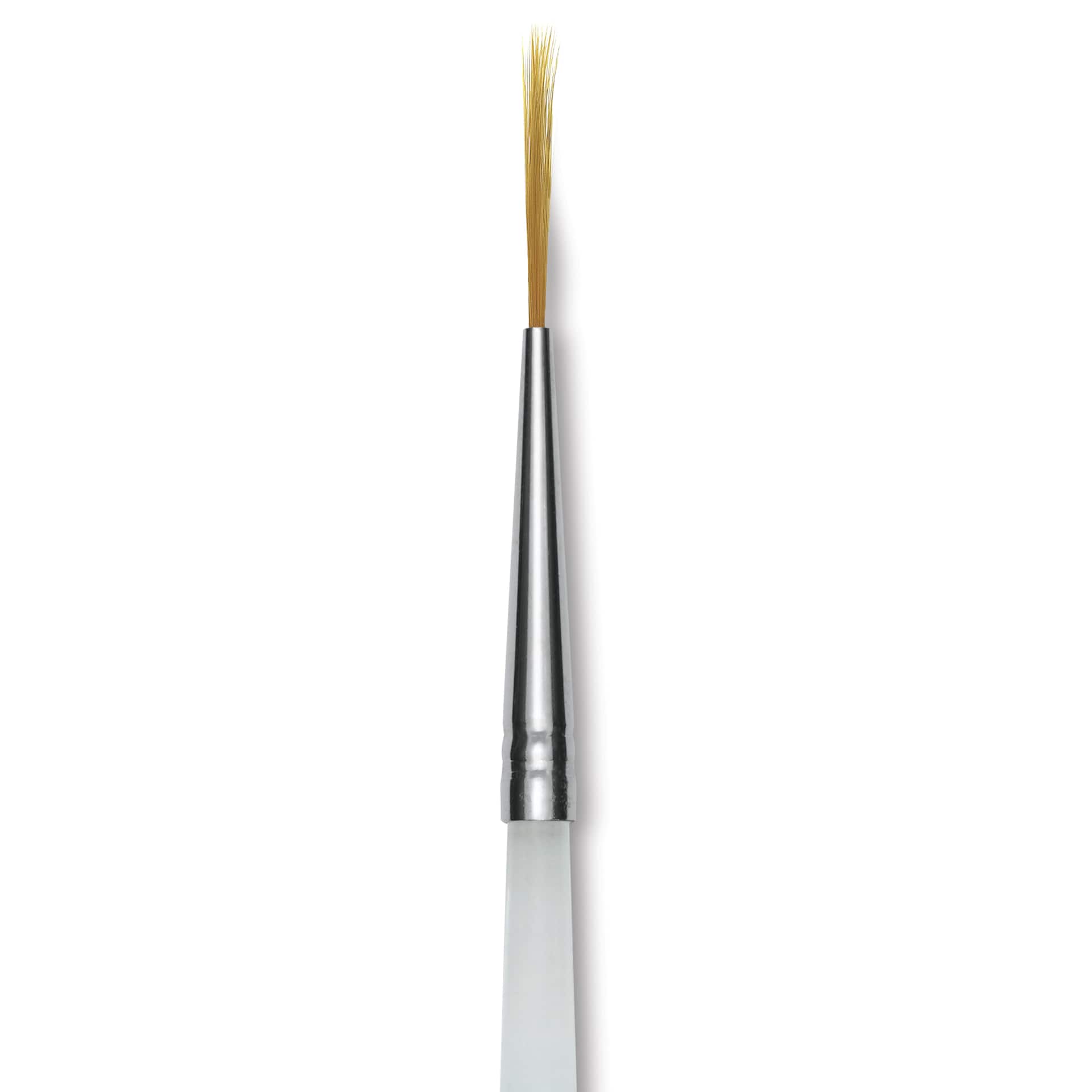 Mayco Reflections Golden Taklon Brush - Detail Liner, Short Handle, Size 10/0, close-up