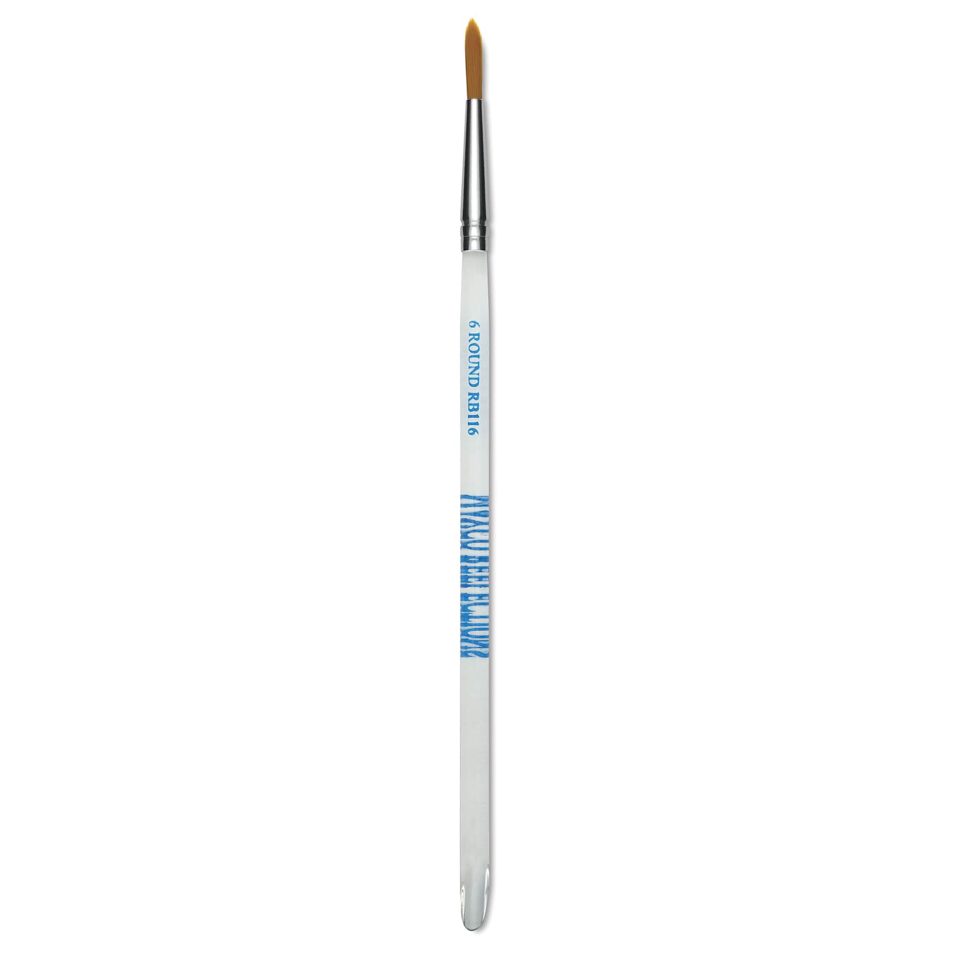 Mayco Reflections Golden Taklon Brush - Round, Short Handle, Size 6