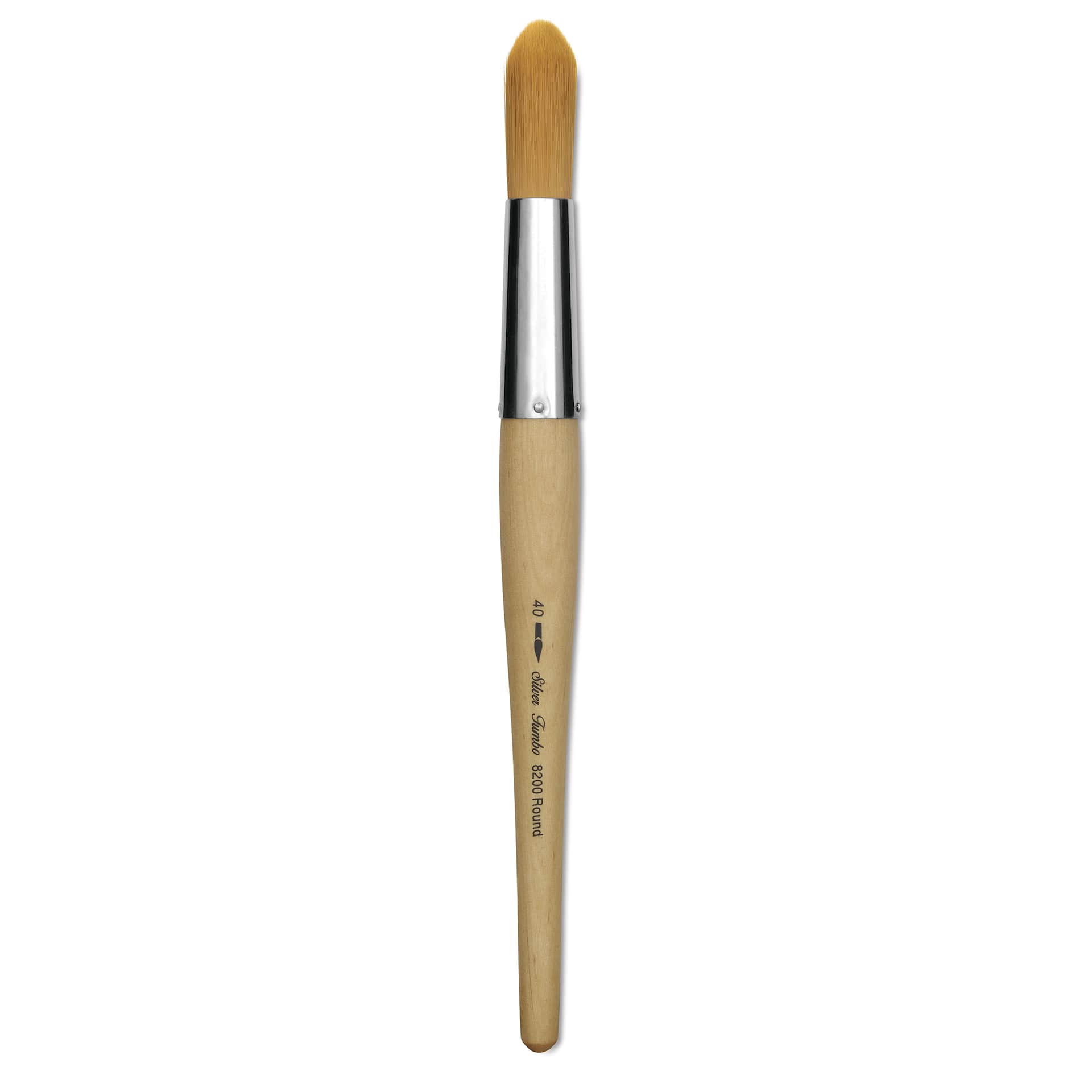 Silver Brush Silver Jumbo Golden Synthetic Brush - Round, Mid-Handle, Size 40
