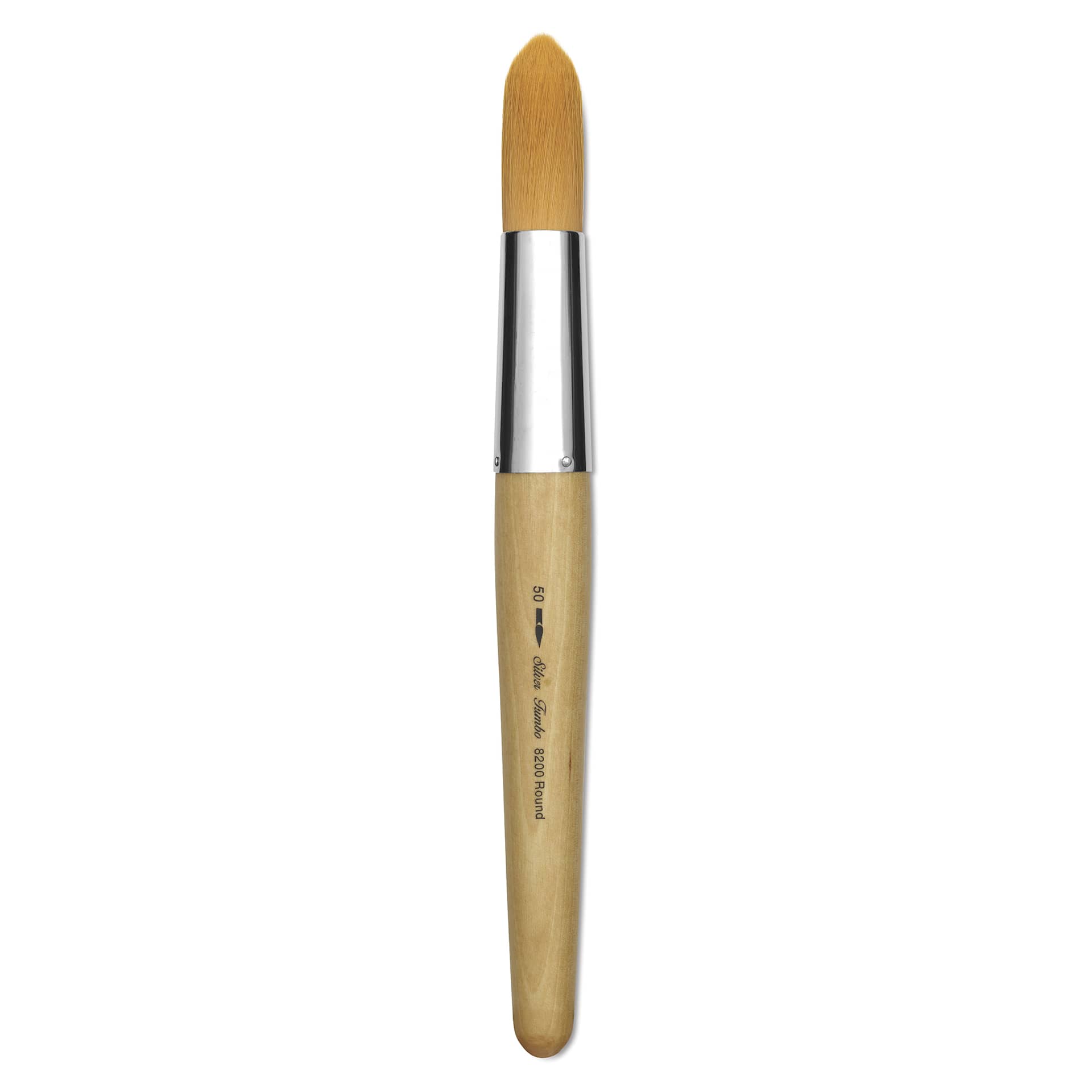 Silver Brush Silver Jumbo Golden Synthetic Brush - Round, Mid-Handle, Size 50
