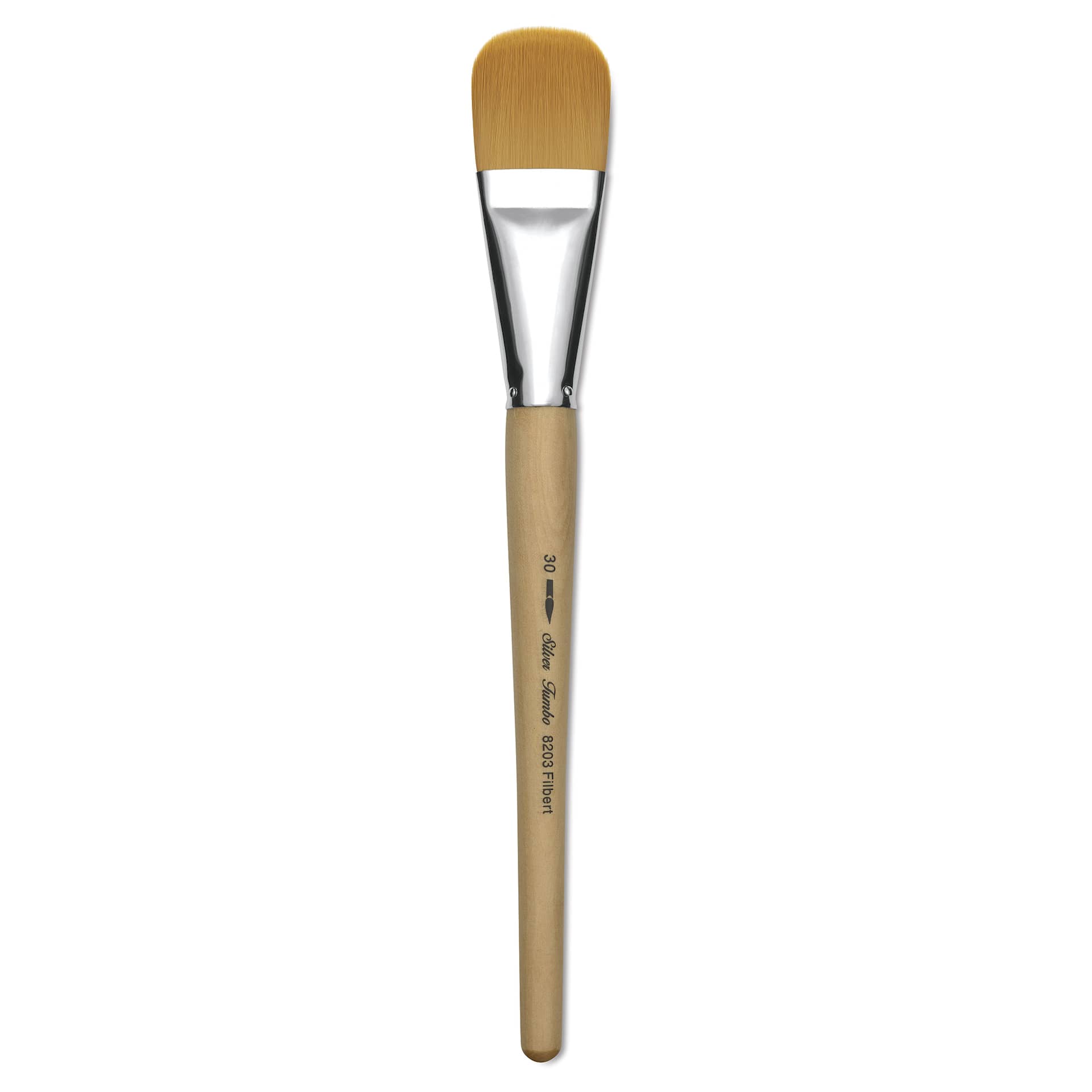 Silver Brush Silver Jumbo Golden Synthetic Brush - Filbert, Mid-Handle, Size 30