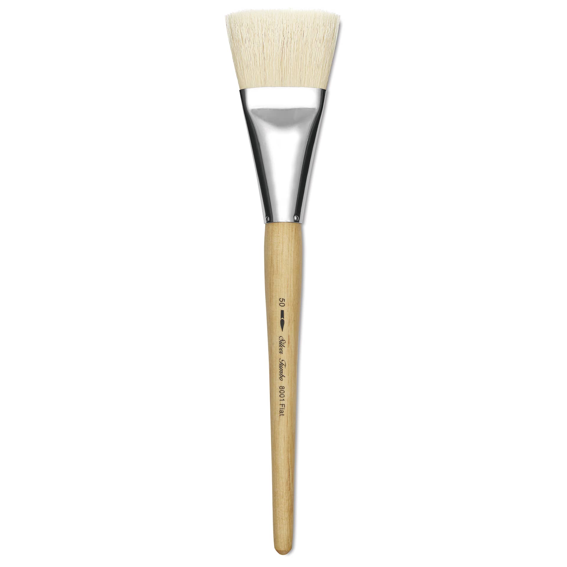 Silver Brush Silver Jumbo White Hog Bristle Brush - Flat, Mid-Handle, Size 50