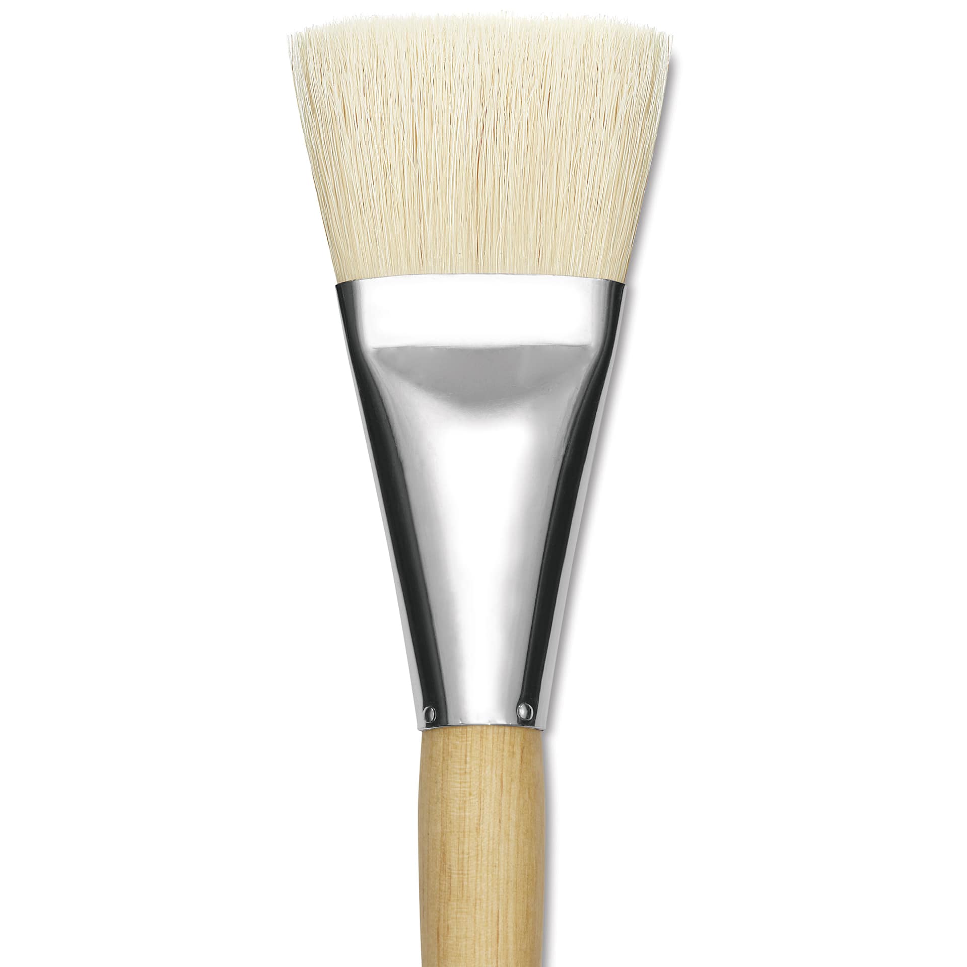 Silver Brush Silver Jumbo White Hog Bristle Brush - Flat, Mid-Handle, Size 50, close-up