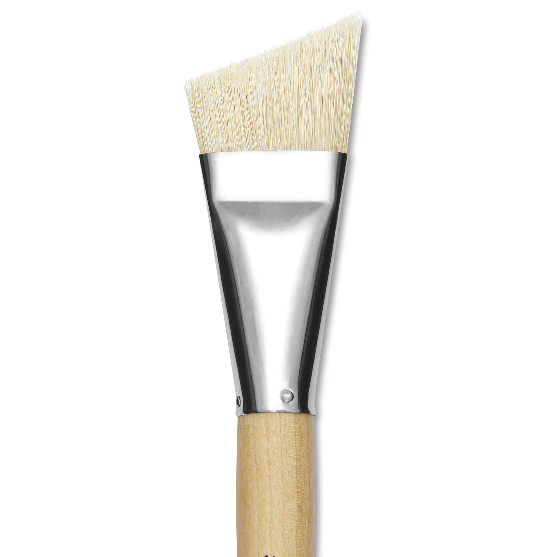 Silver Brush Silver Jumbo White Hog Bristle Brush - Angle, Mid-Handle, Size 30, close-up