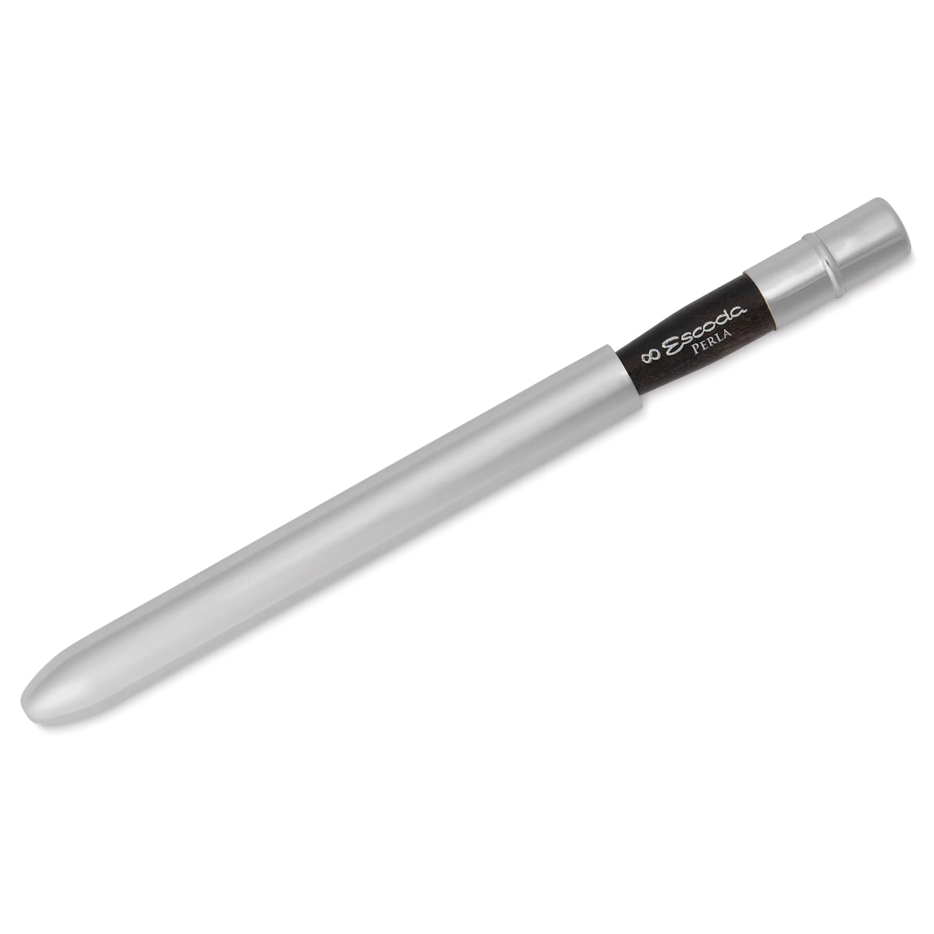 Escoda Perla Toray White Synthetic Travel Brush - Series 1438 Round, Size 8, Short Handle