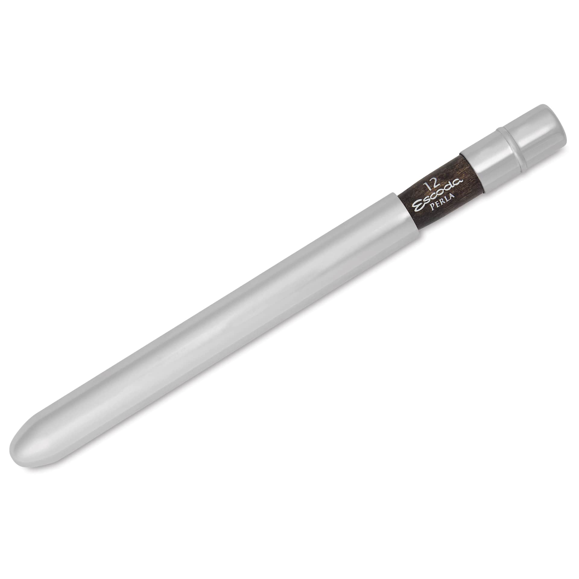 Escoda Perla Toray White Synthetic Travel Brush - Series 1438 Round, Size 12, Short Handle