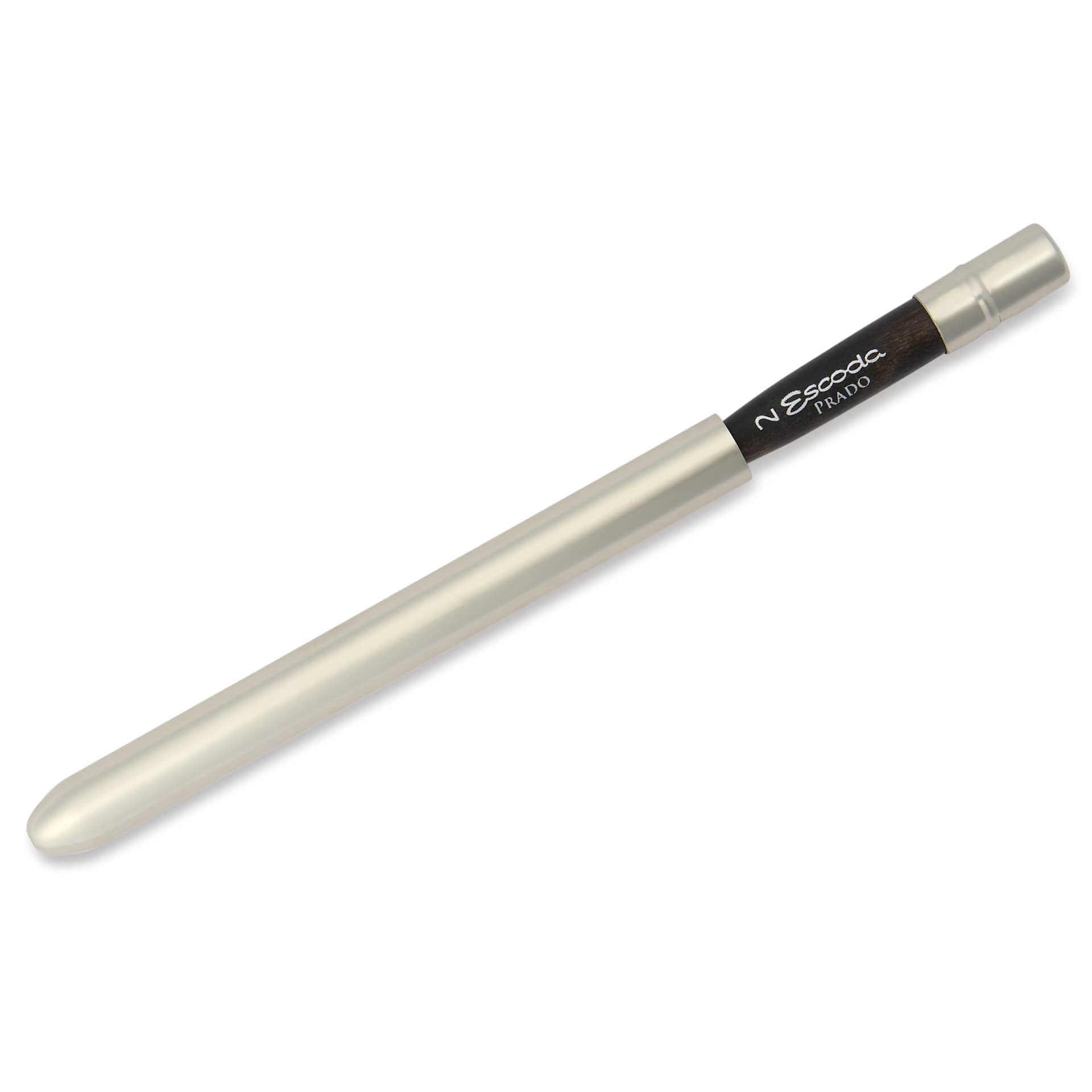 Escoda Prado Tame Synthetic Travel Brush - Round, Size 2, brush top inserted in handle