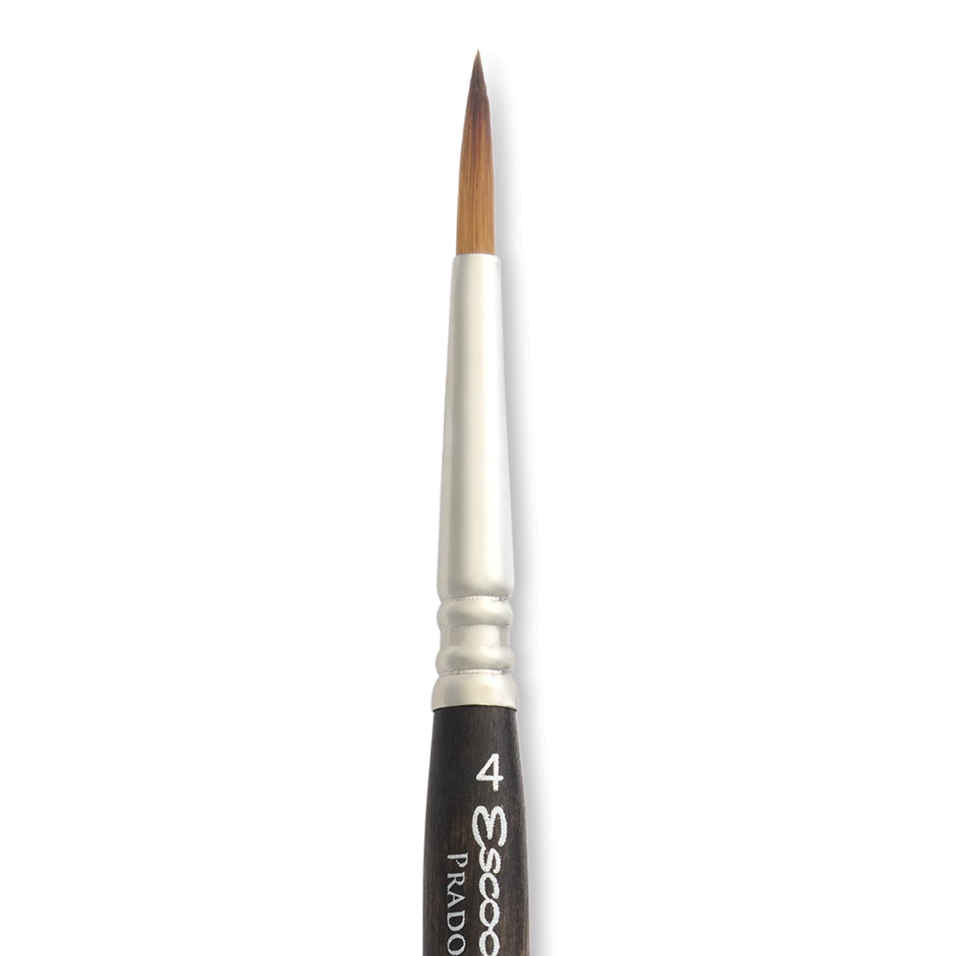 Escoda Prado Tame Synthetic Travel Brush - Round, Size 4, close-up