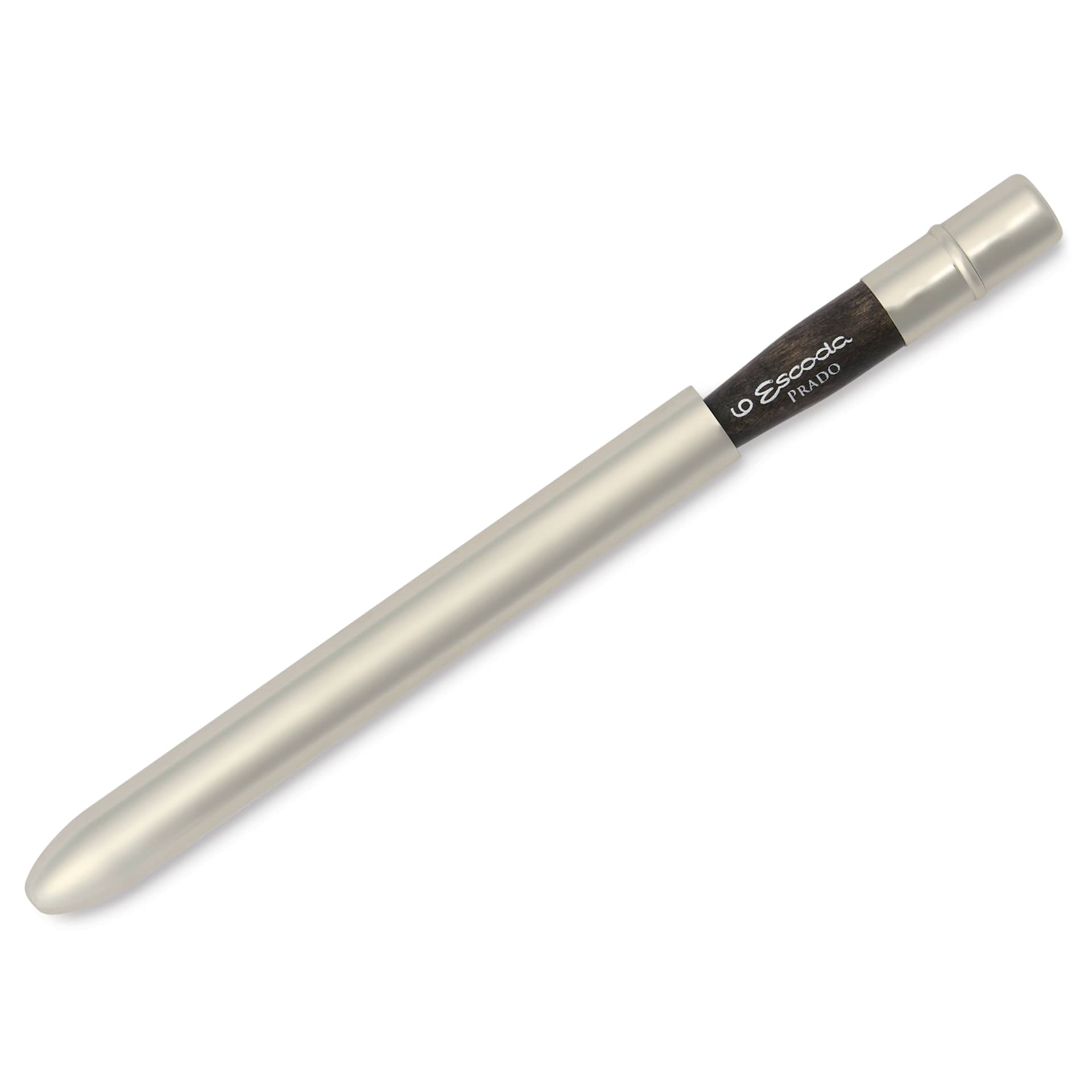 Escoda Prado Tame Synthetic Travel Brush - Round, Size 6, brush top inserted in handle