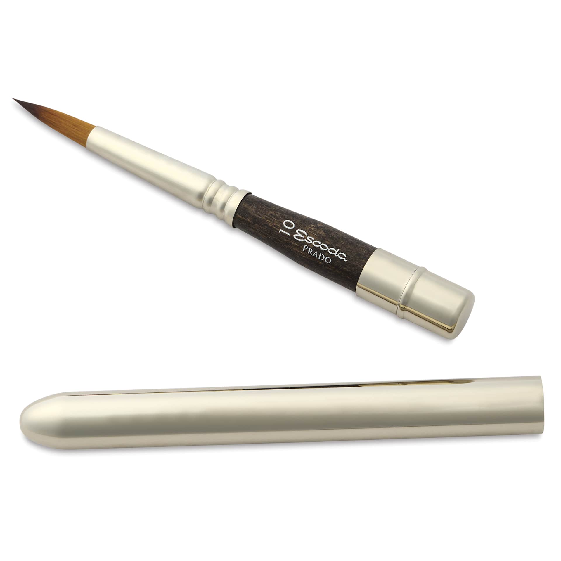 Escoda Prado Tame Synthetic Travel Brush - Round, Size 10, brush top and handle