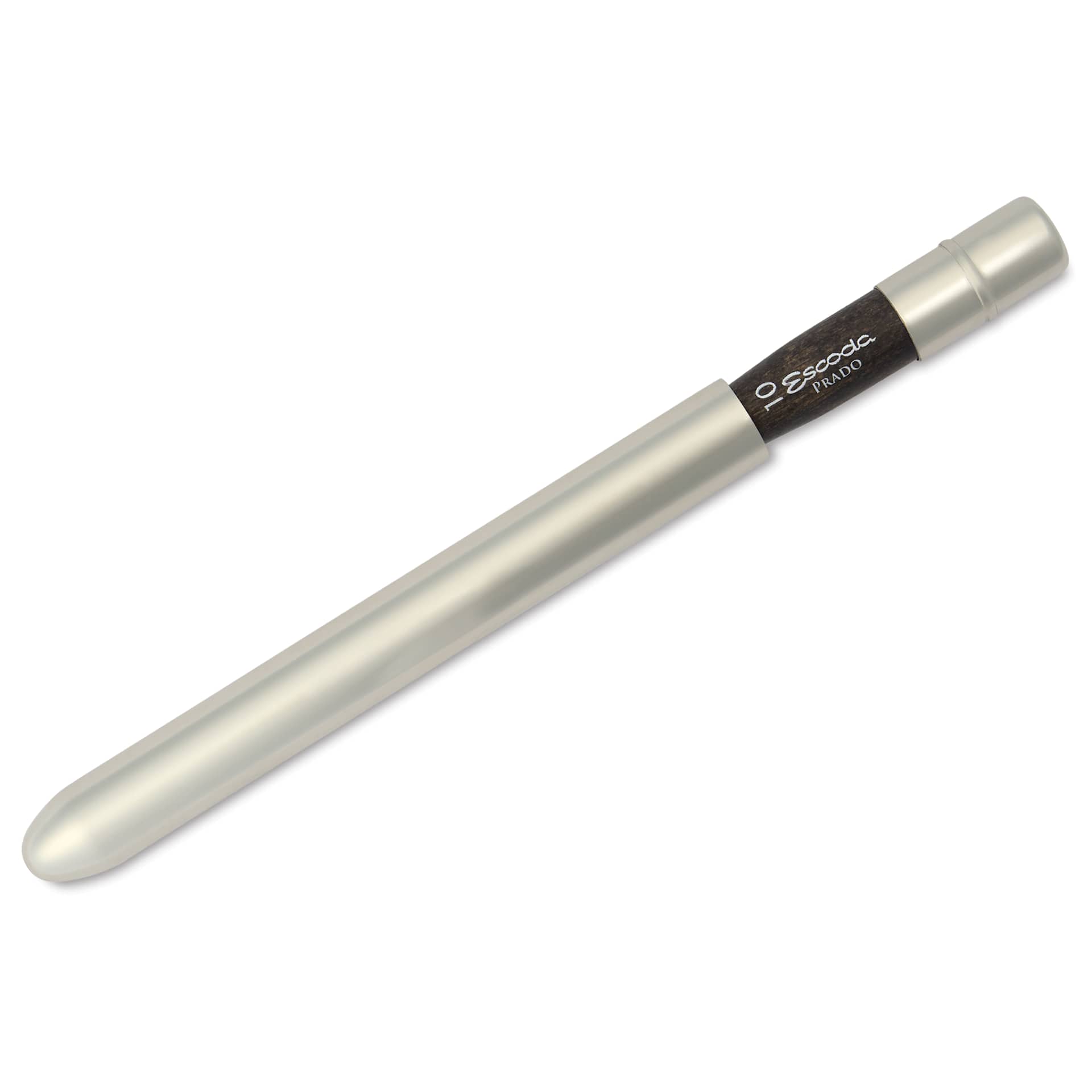 Escoda Prado Tame Synthetic Travel Brush - Round, Size 10, brush top inserted in handle