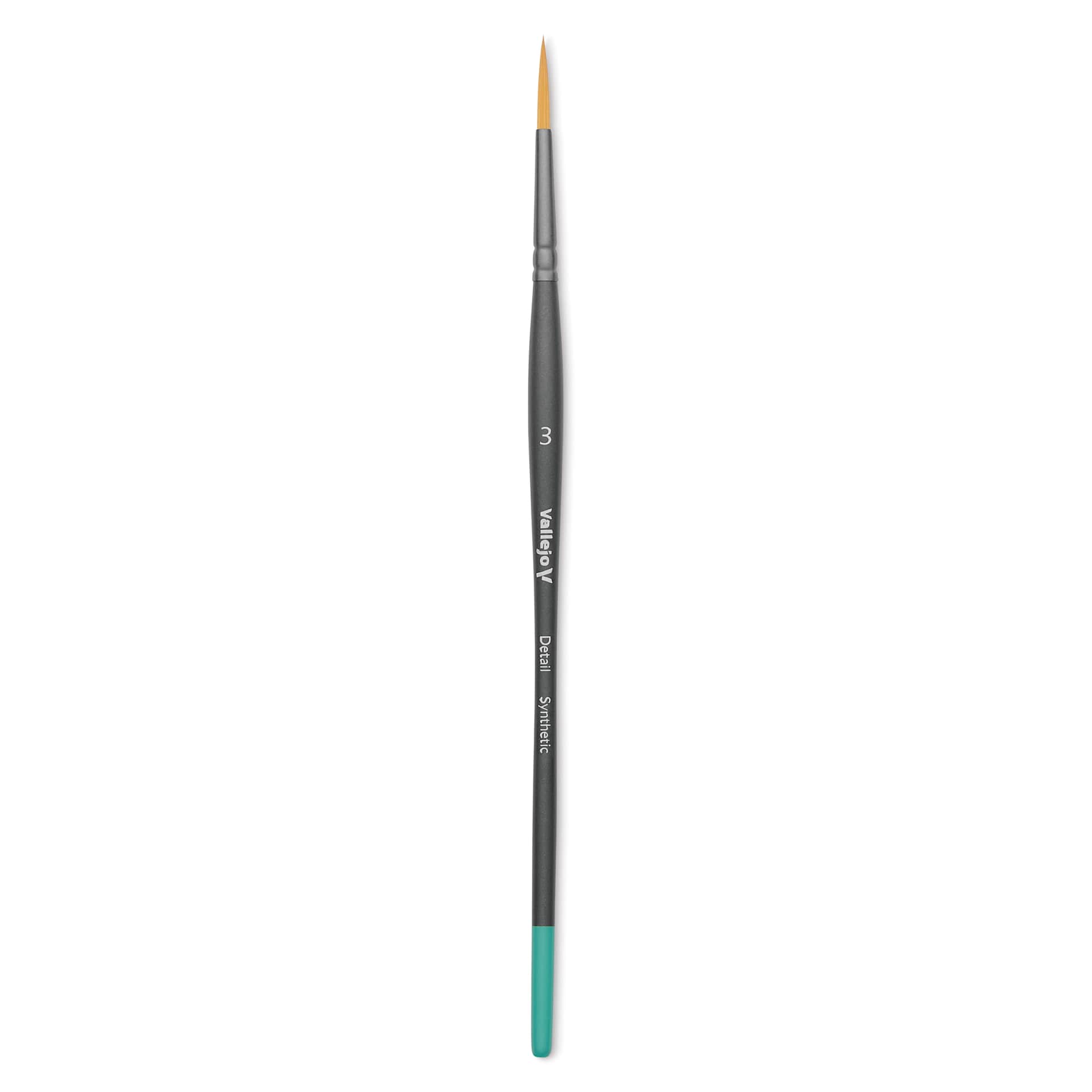 Vallejo Synthetic Golden Toray Hobby Brush - Detail Round, Size 3