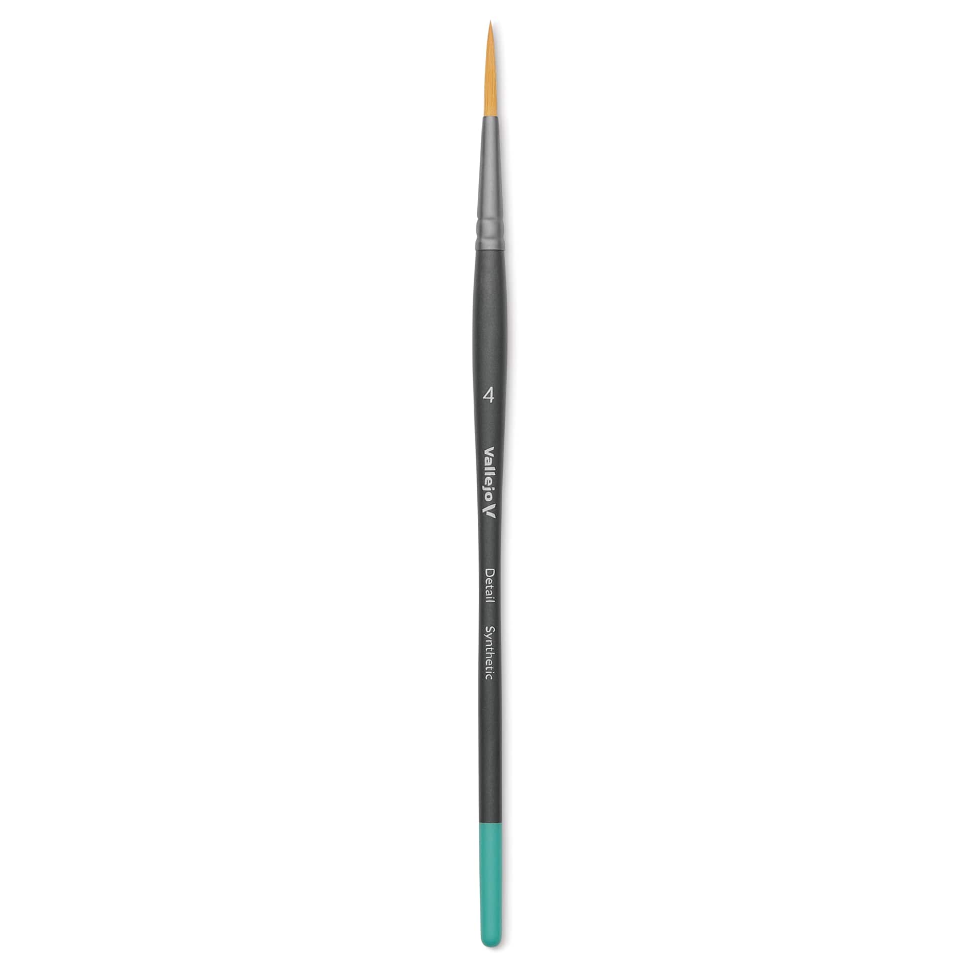 Vallejo Synthetic Golden Toray Hobby Brush - Detail Round, Size 4