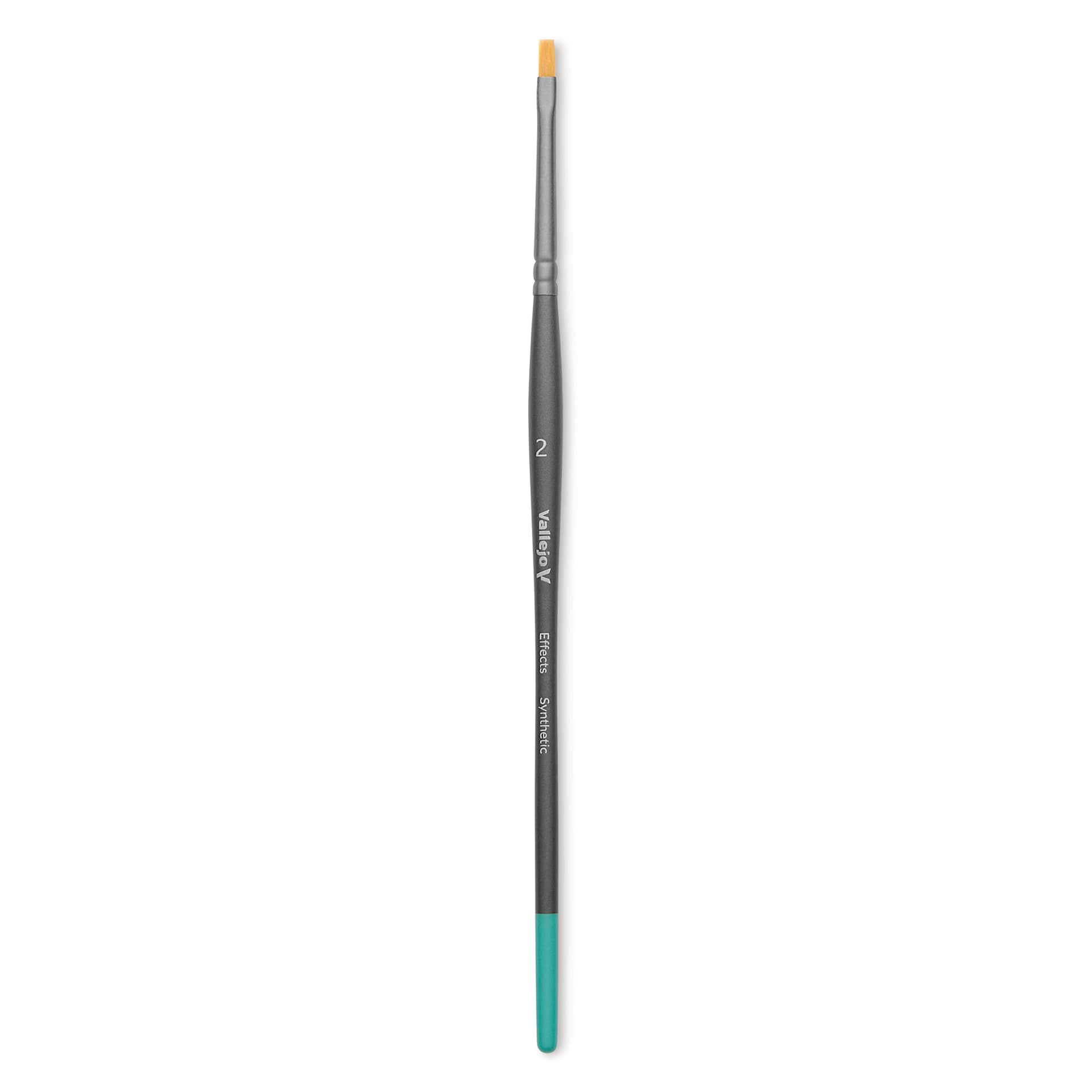 Vallejo Synthetic Golden Toray Hobby Brush - Effects Flat, Size 2