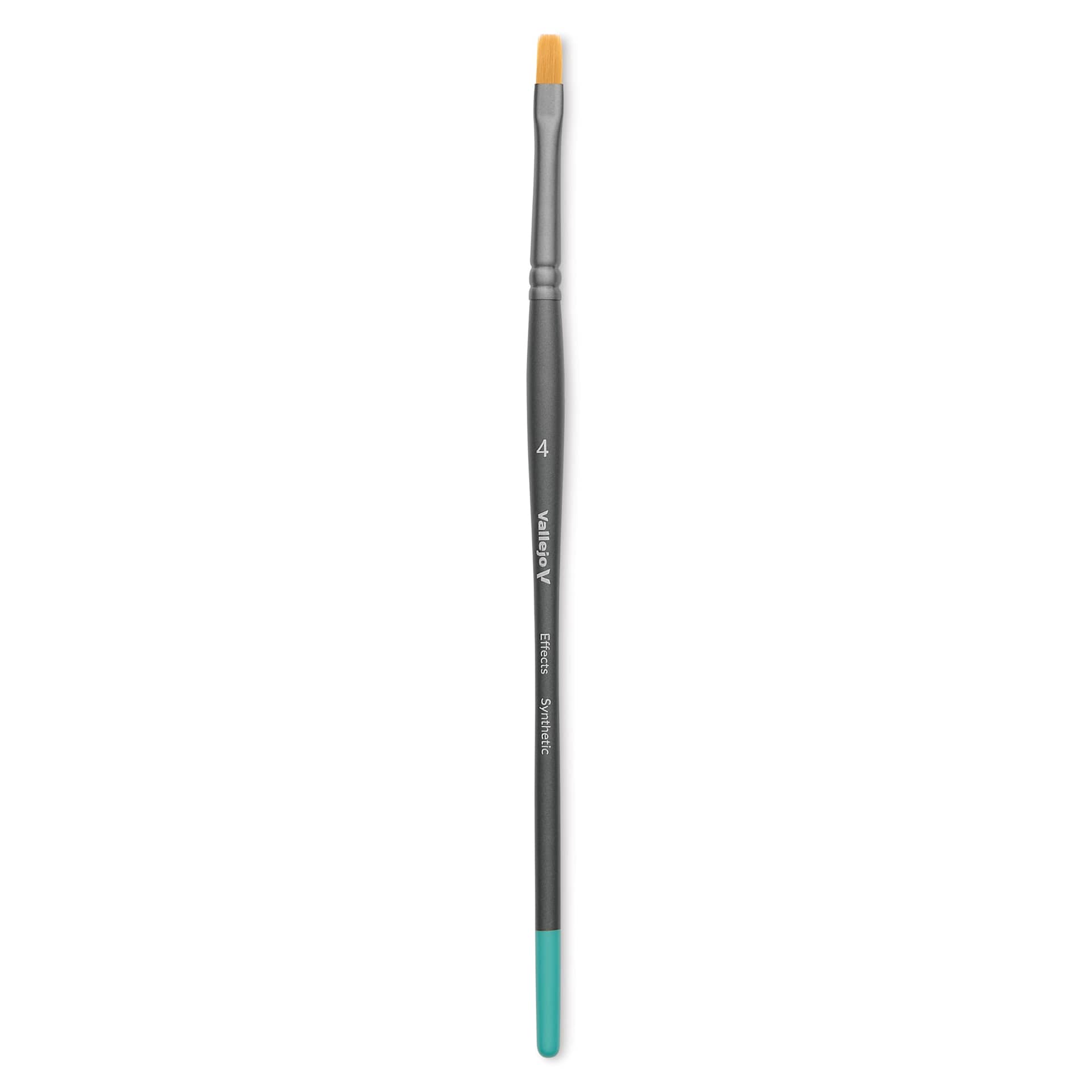 Vallejo Synthetic Golden Toray Hobby Brush - Effects Flat, Size 4