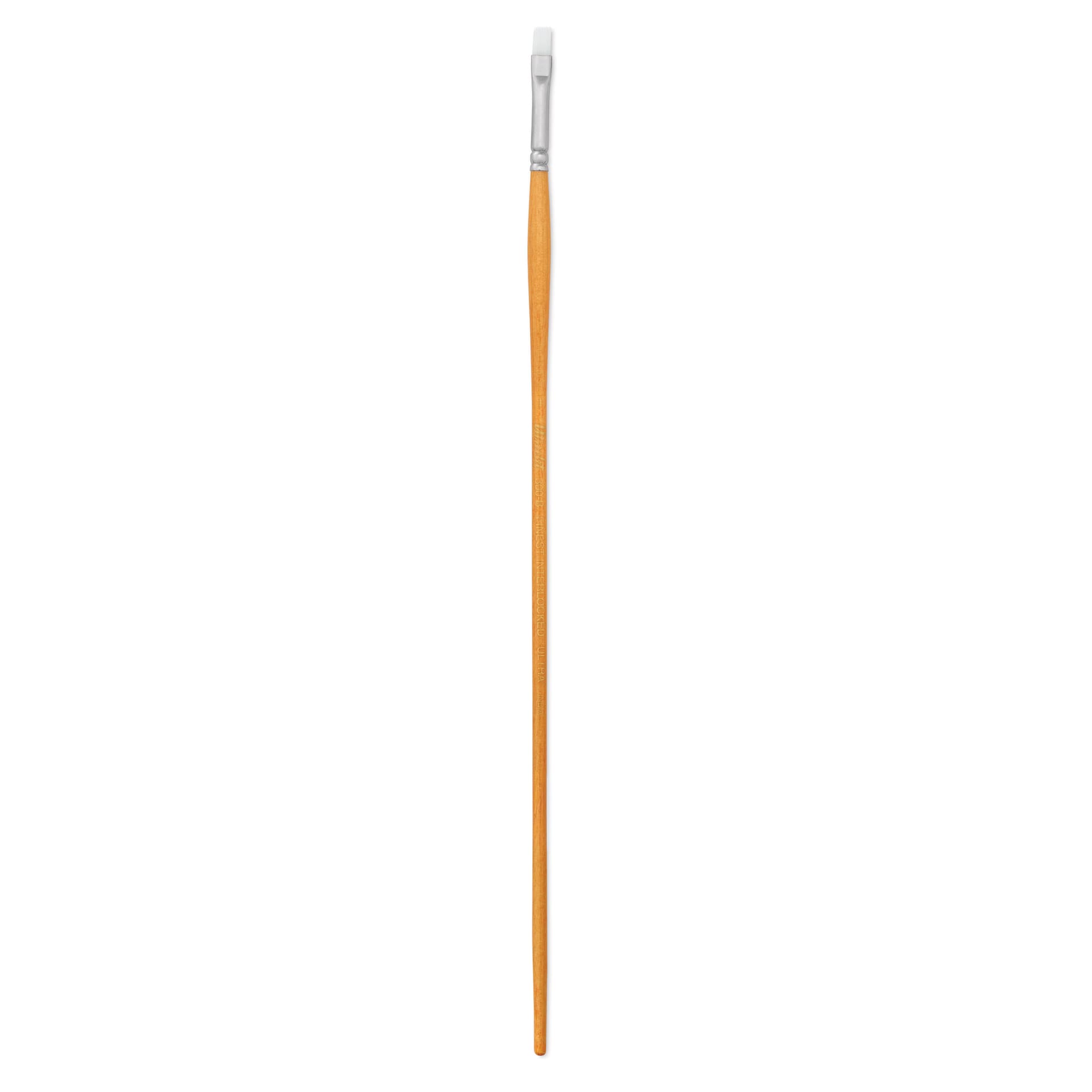Utrecht Series 300 White Taklon Brush - Bright, Size 1, Long Handle