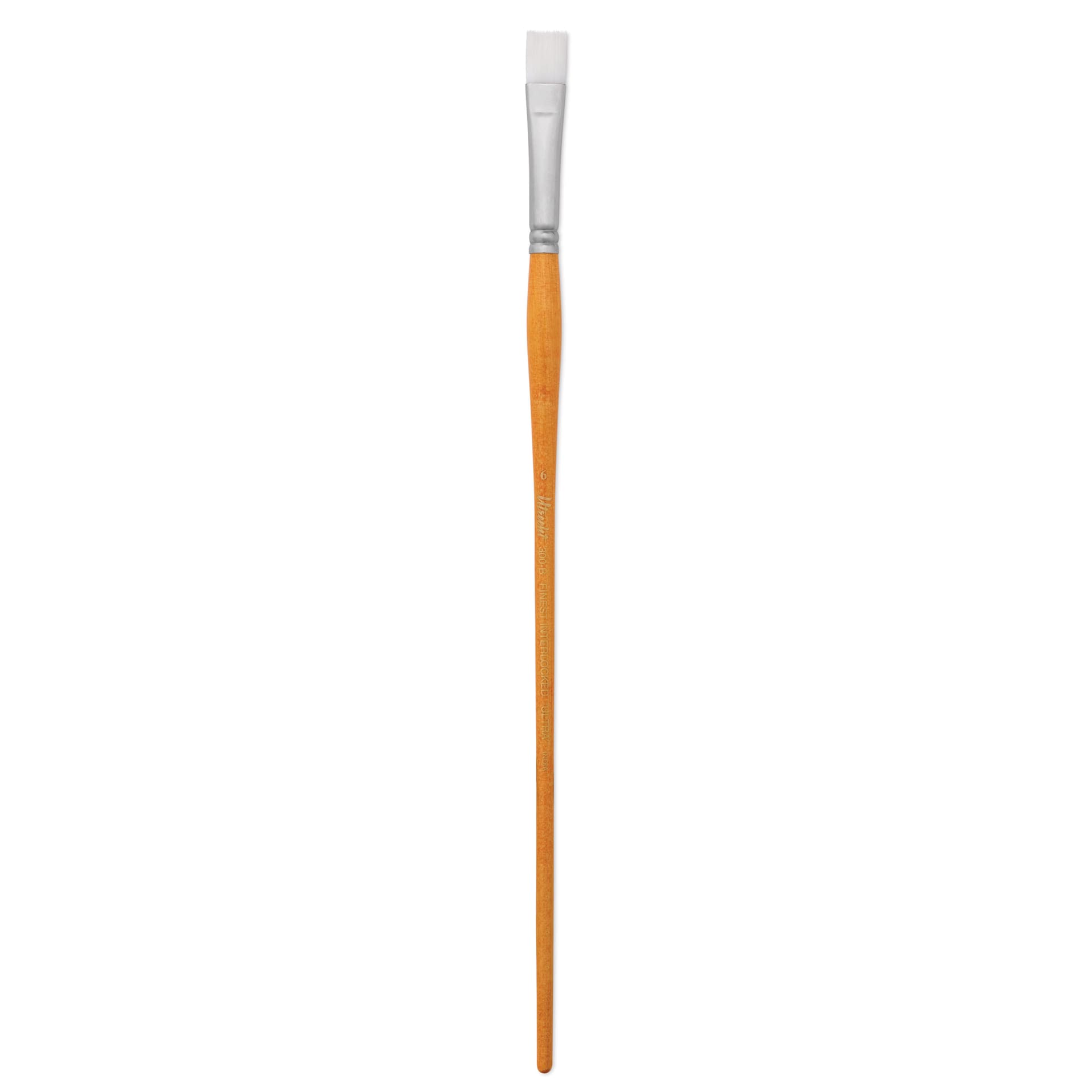 Utrecht Series 300 White Taklon Brush - Bright, Size 6, Long Handle